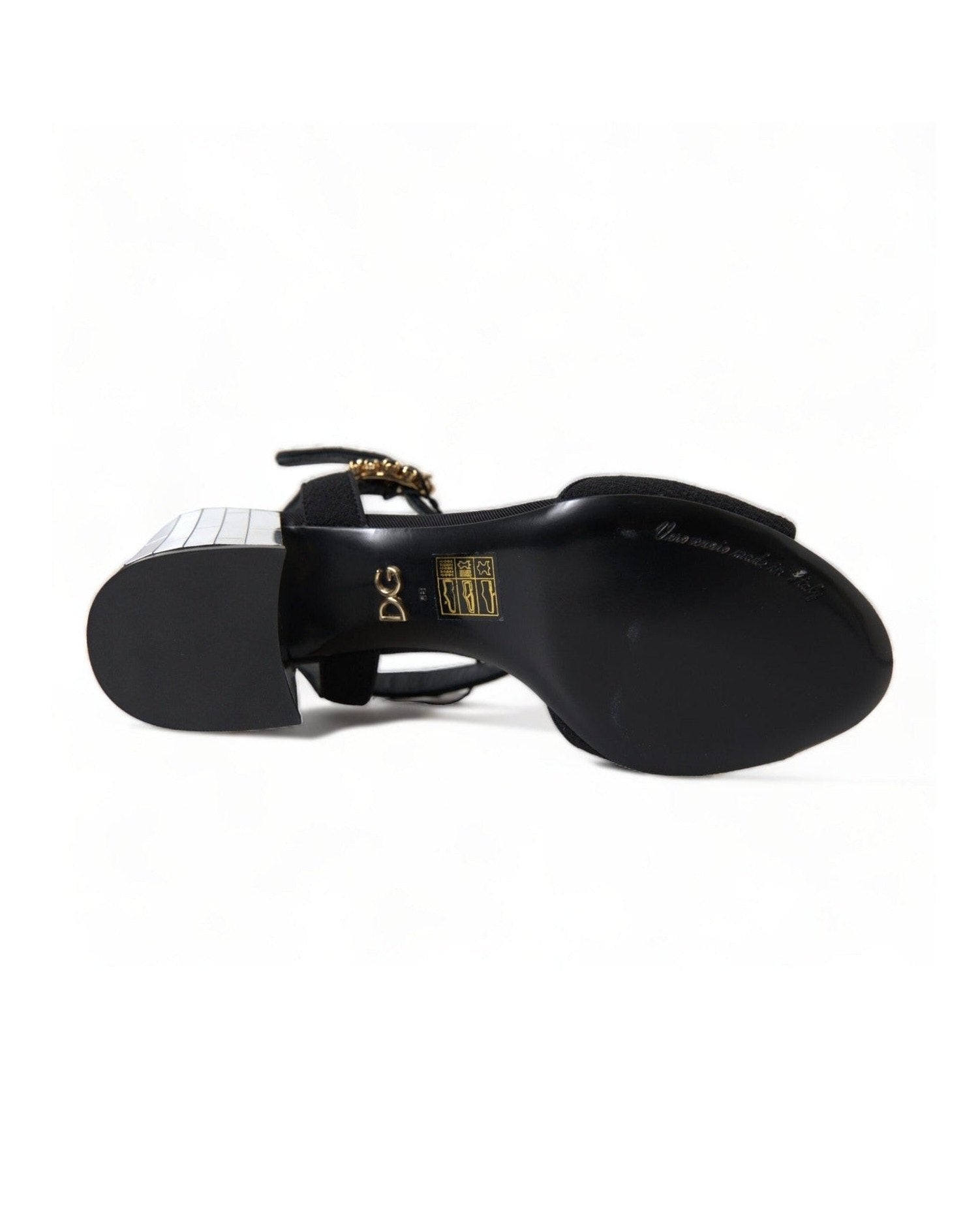Dolce & Gabbana Elegant Ankle Strap Sandals With Mirror Heels Glam Steals