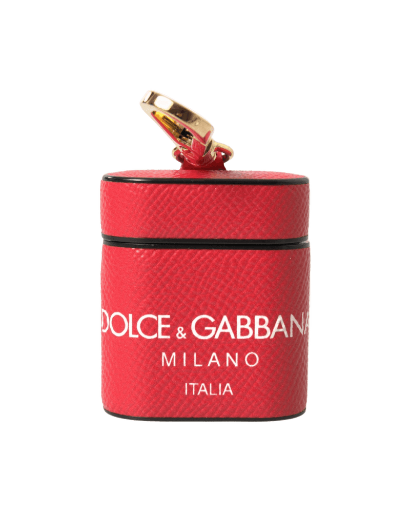 Dolce & Red Gabbana Elegant Calf Leather Airpods Case Glam Steals