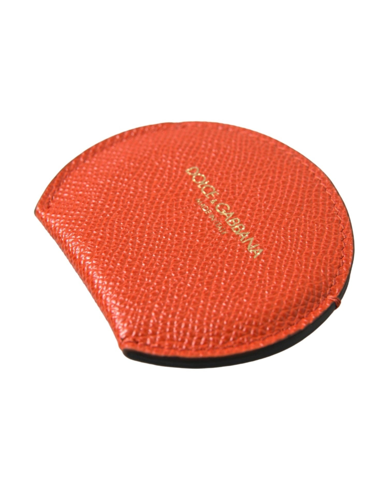 Dolce & Gabbana Elegant Calfskin Mirror Orange Holder Glam Steals