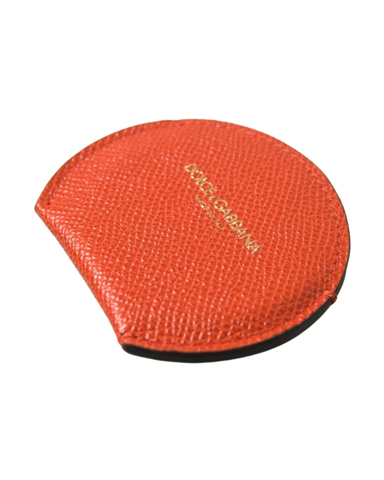 Dolce & Gabbana Elegant Calfskin Mirror Orange Holder Glam Steals