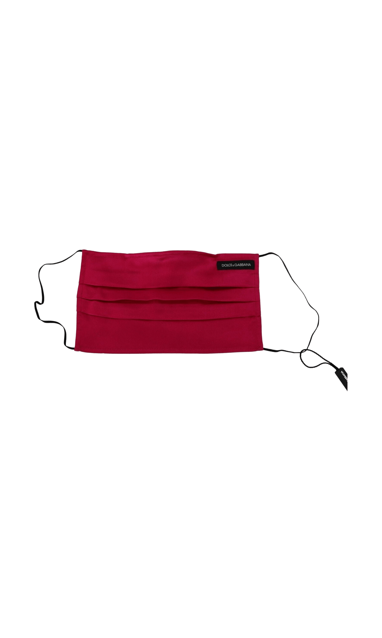 Dolce & Gabbana Elegant Cotton Pleated Face Red Mask Glam Steals