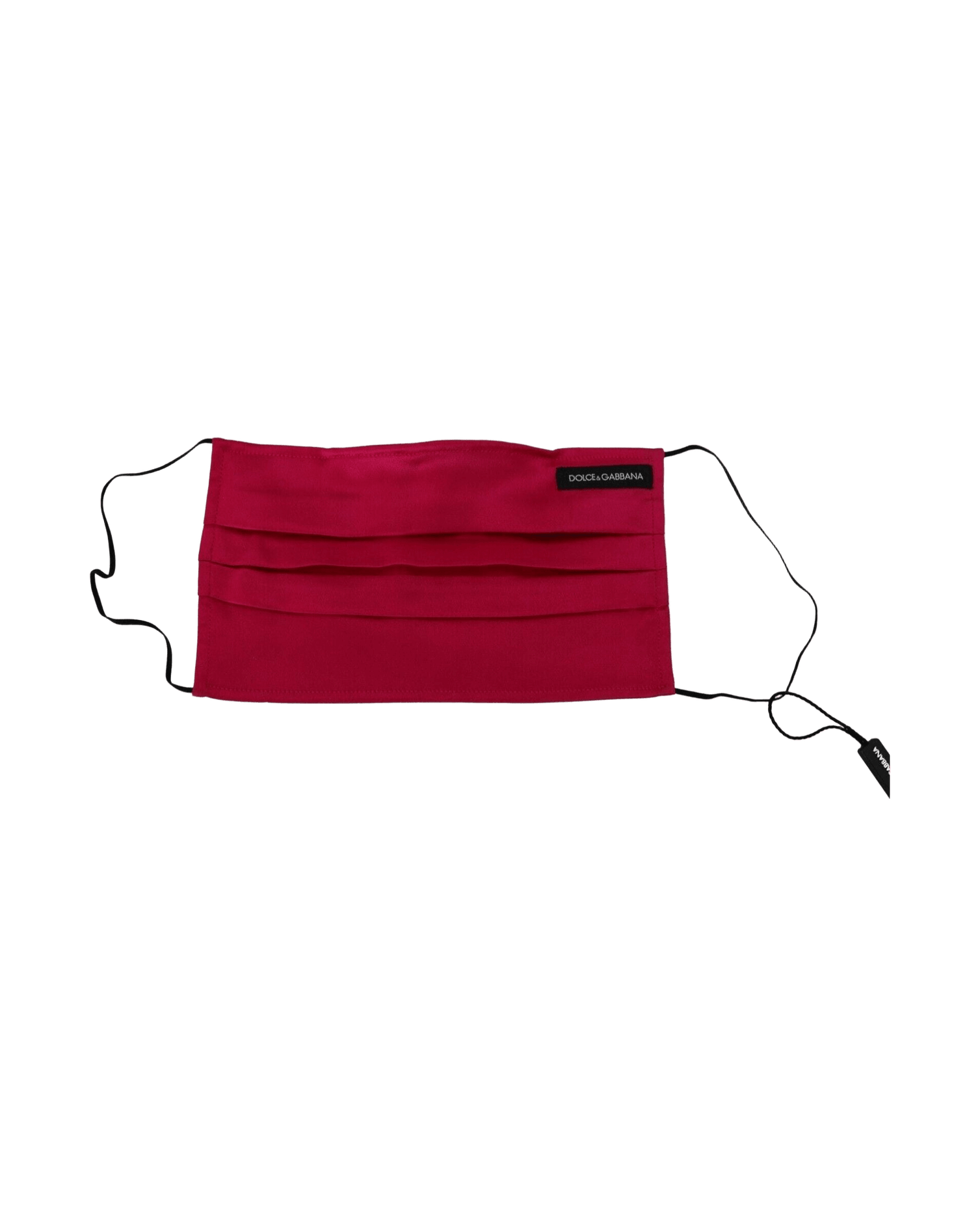 Dolce & Gabbana Elegant Cotton Pleated Face Red Mask Glam Steals
