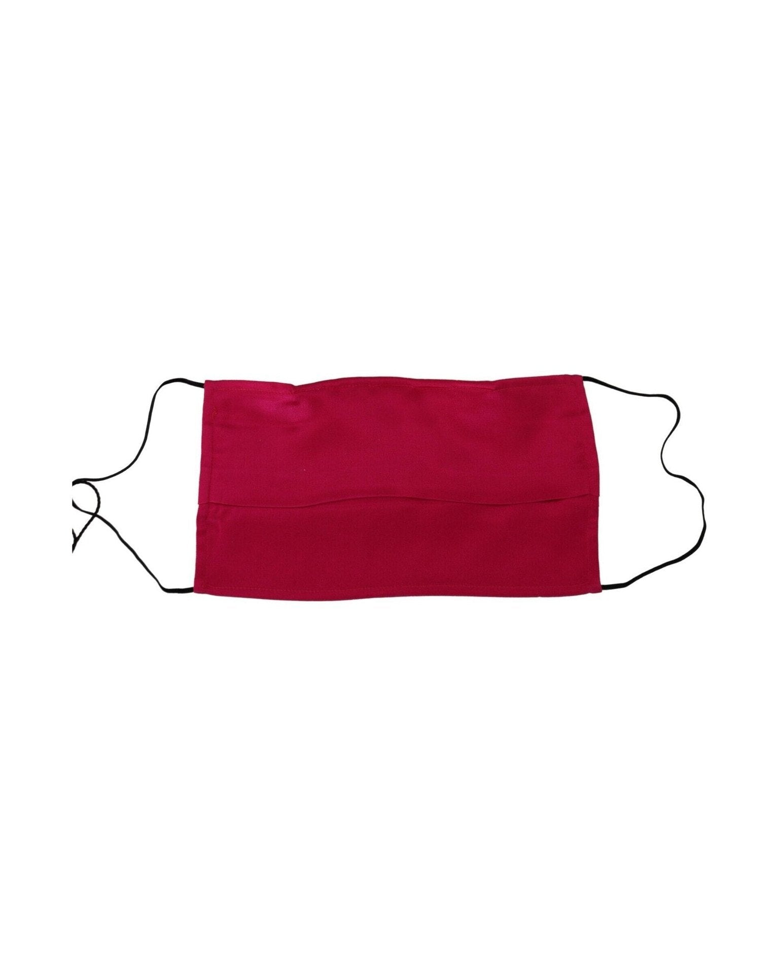 Dolce & Gabbana Elegant Cotton Pleated Face Red Mask Glam Steals
