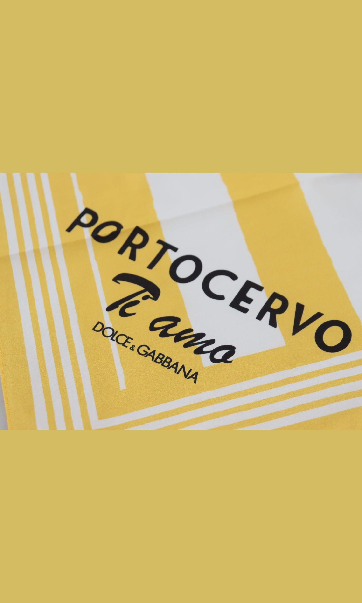 Dolce & Gabbana Elegant Cotton Square Yellow Scarf Glam Steals