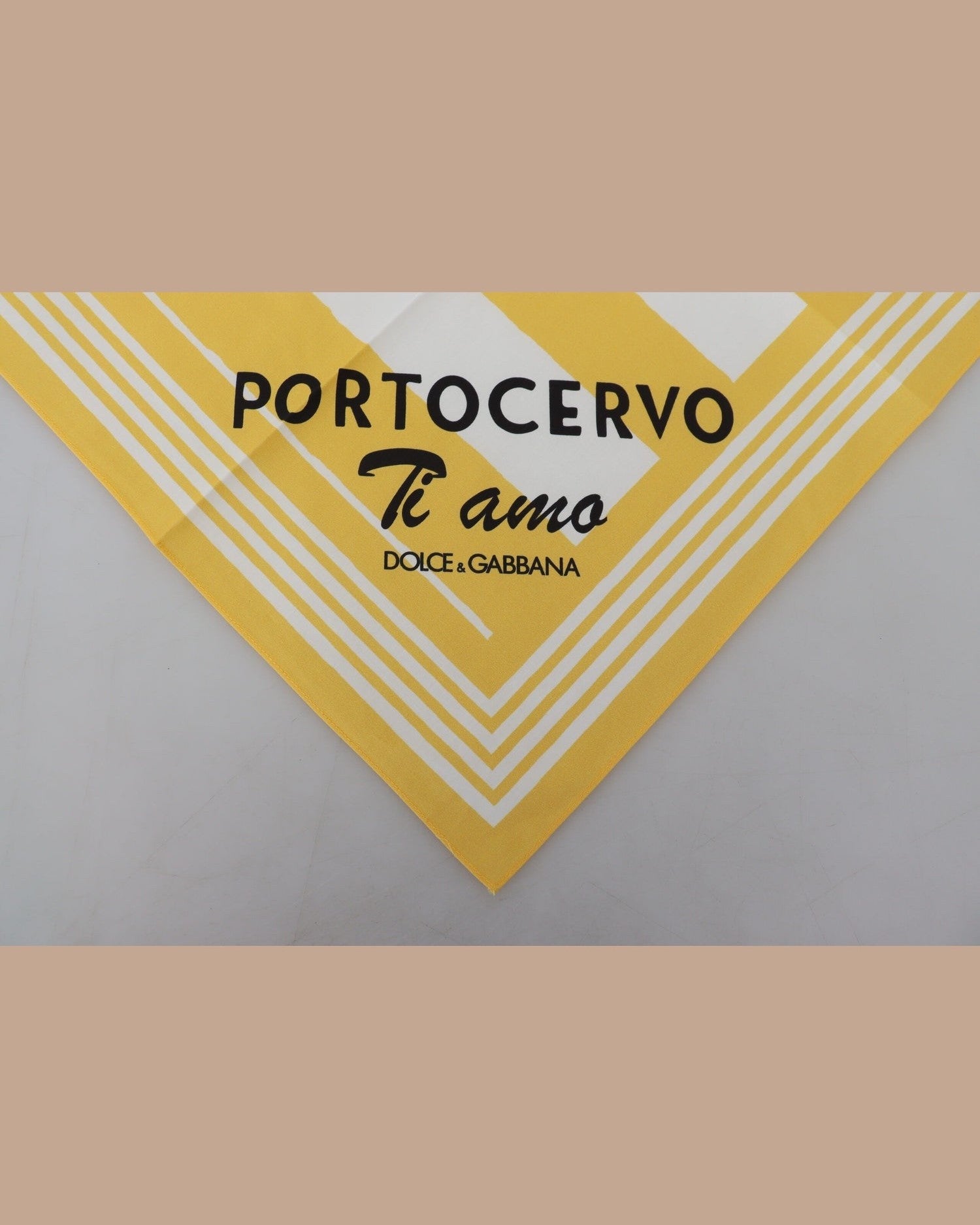 Dolce & Gabbana Elegant Cotton Square Yellow Scarf Glam Steals