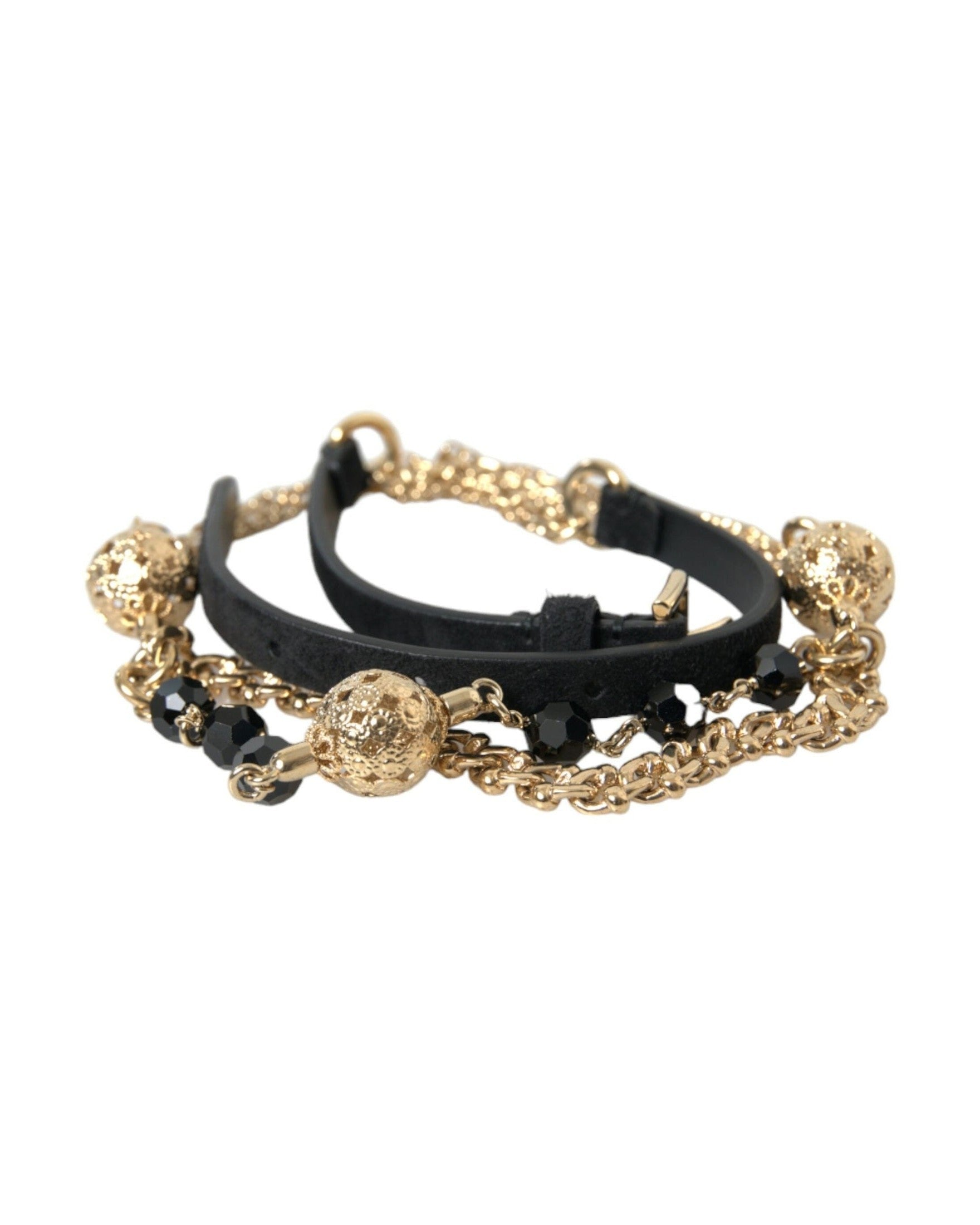 Dolce & Gabbana Elegant Crystal Bounce Leather Waist Belt Glam Steals