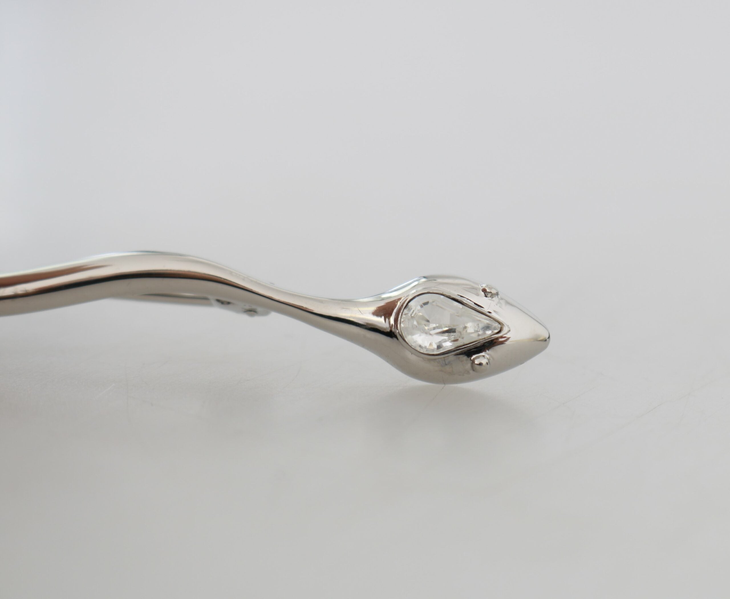 Dolce & Gabbana Elegant Crystal-Embellished Brooch Silver Pin Glam Steals