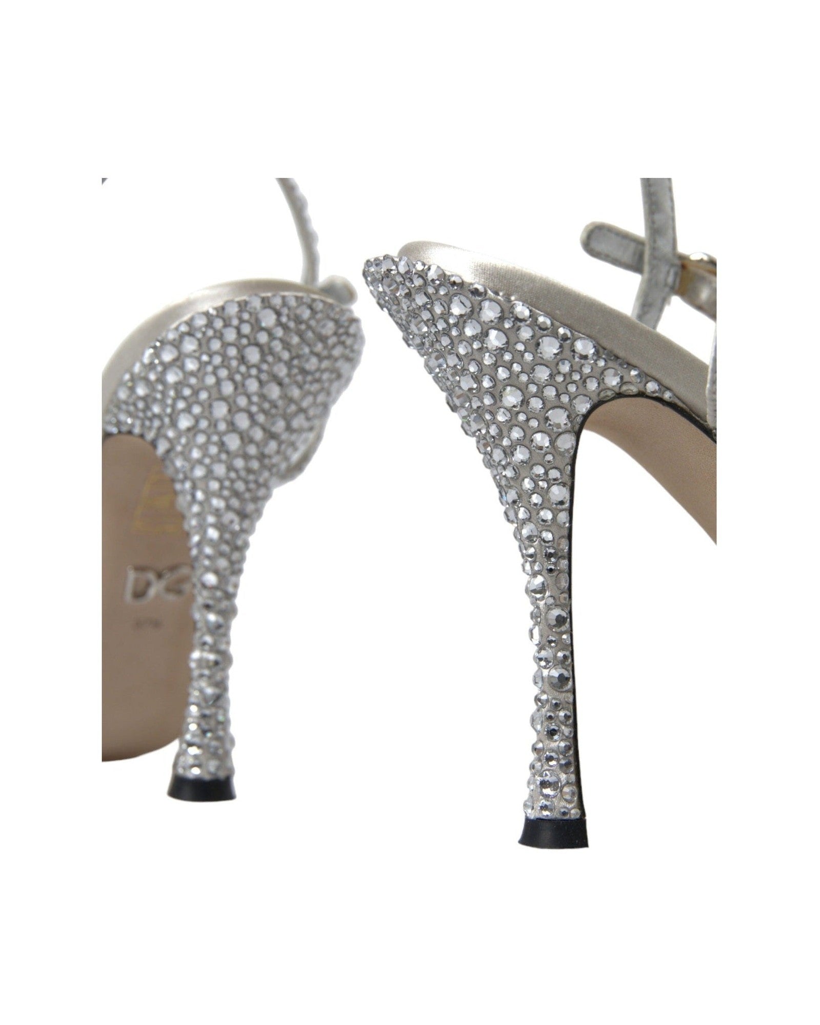 Dolce & Gabbana Elegant Crystal Embellished Heels Sandals Heels