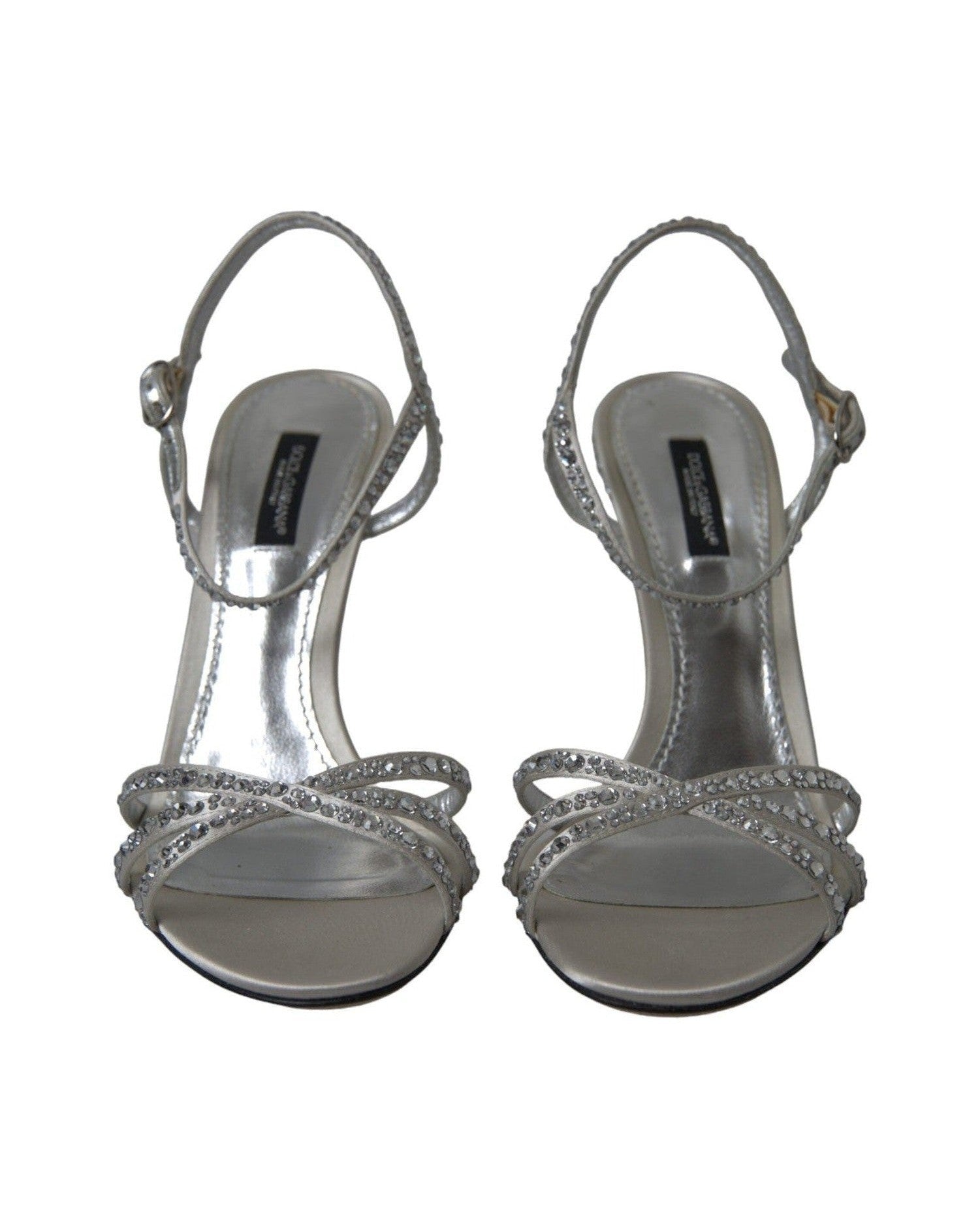 Dolce & Gabbana Elegant Crystal Embellished Heels Sandals