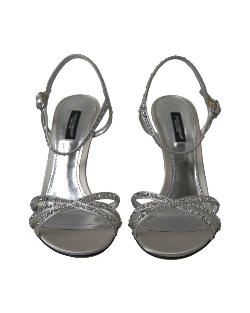 Dolce & Gabbana Elegant Crystal Embellished Heels Sandals Heels