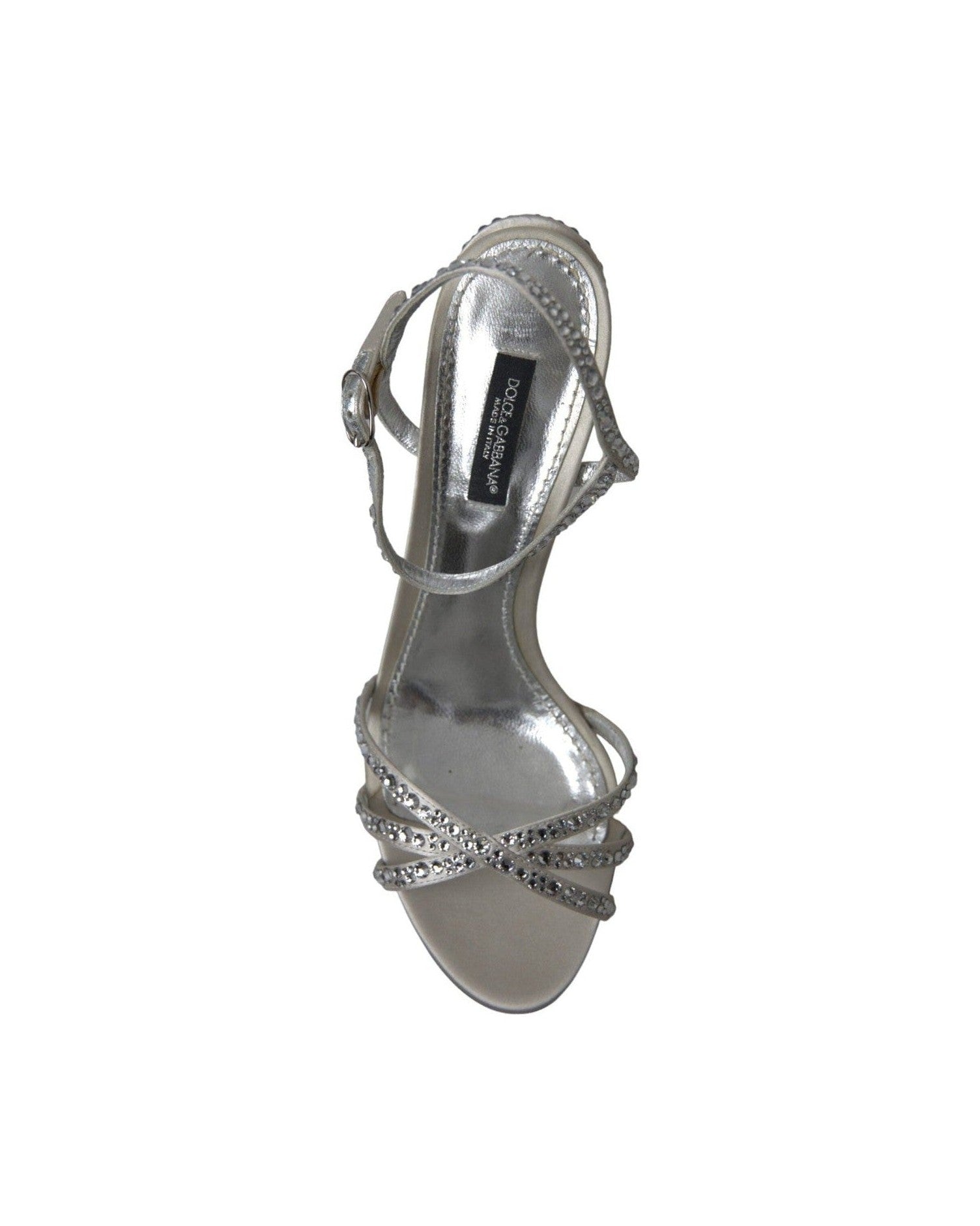 Dolce & Gabbana Elegant Crystal Embellished Heels Sandals Heels