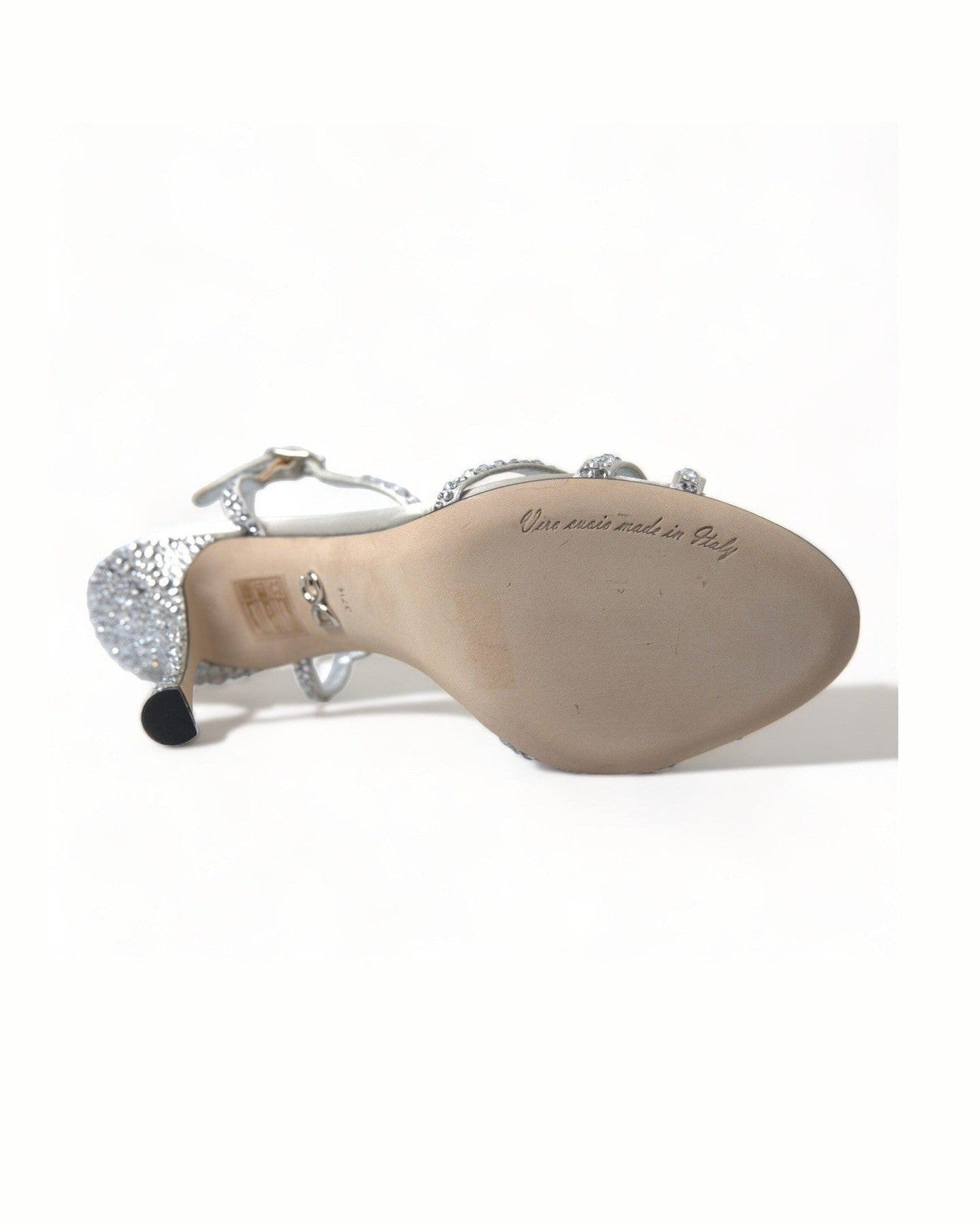 Dolce & Gabbana Elegant Crystal Embellished Heels Sandals Heels