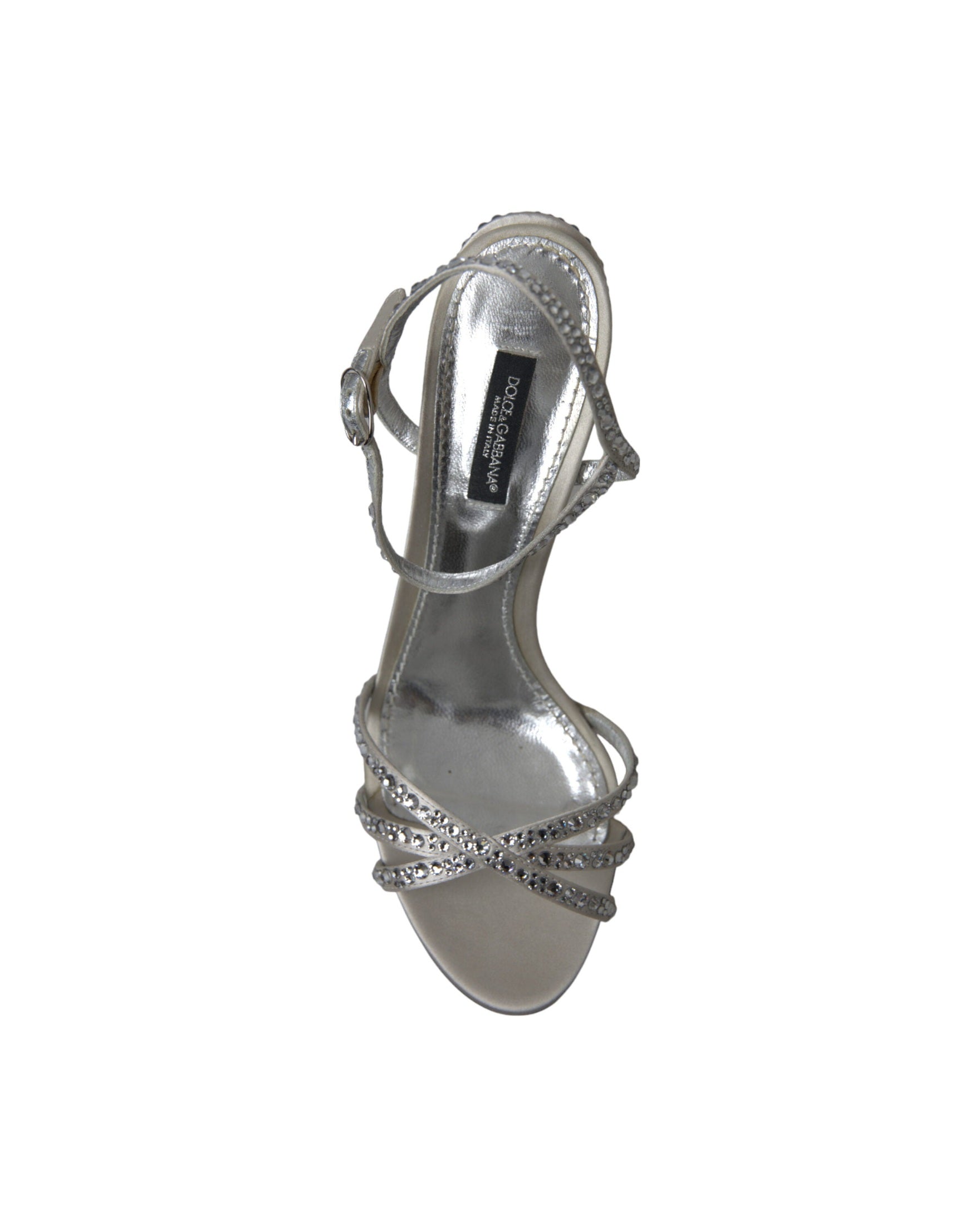 Dolce & Gabbana Elegant Crystal Embellished Heels Sandals Glam Steals