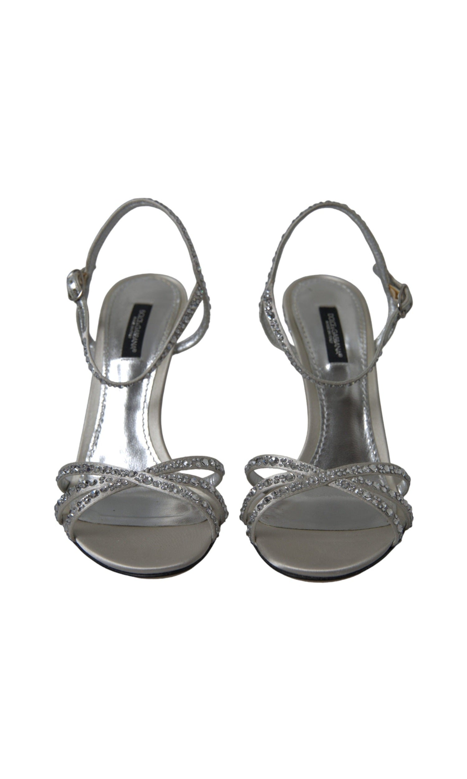 Dolce & Gabbana Elegant Crystal Embellished Heels Sandals Glam Steals