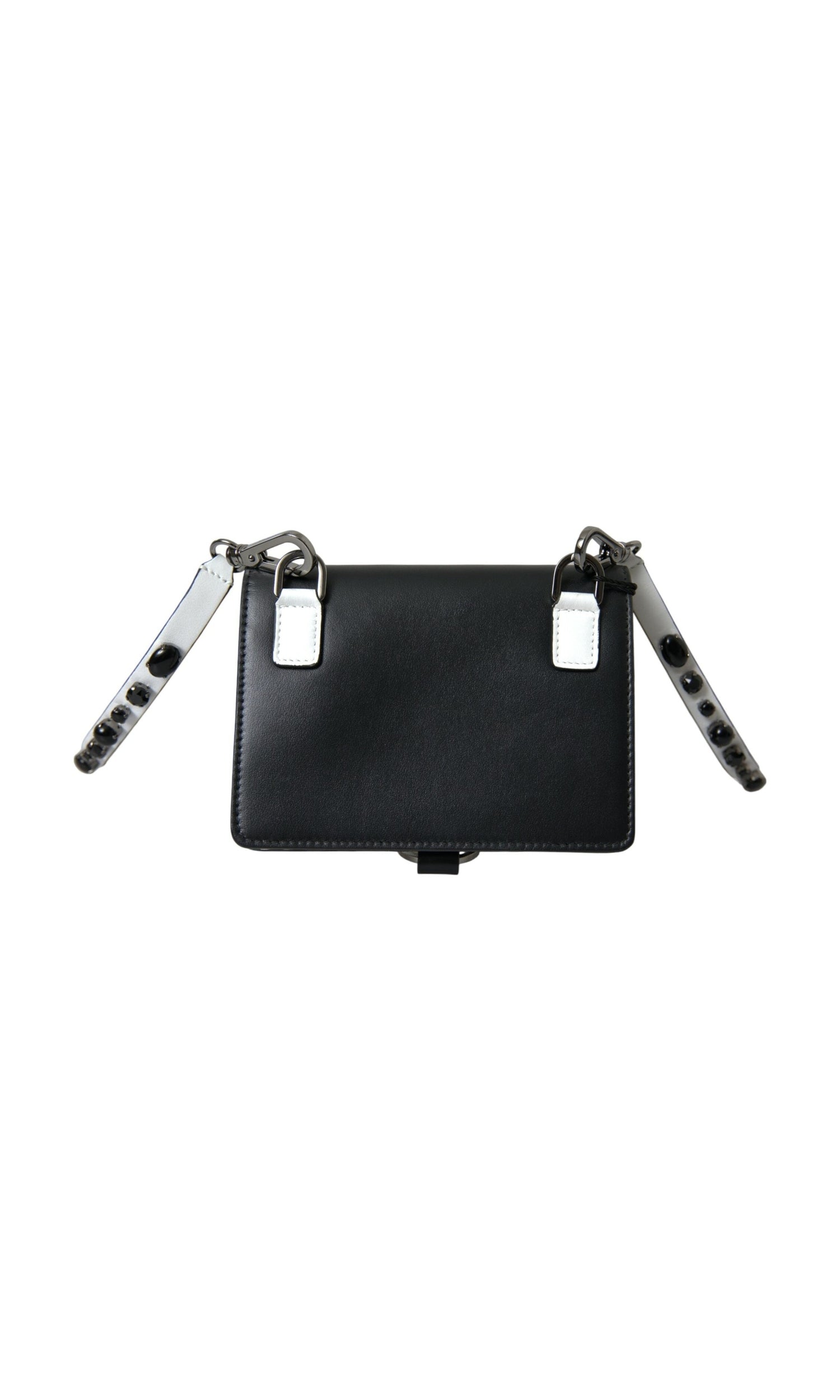 Dolce & Gabbana Elegant Crystal-Embellished Leather Card Holder Glam Steals