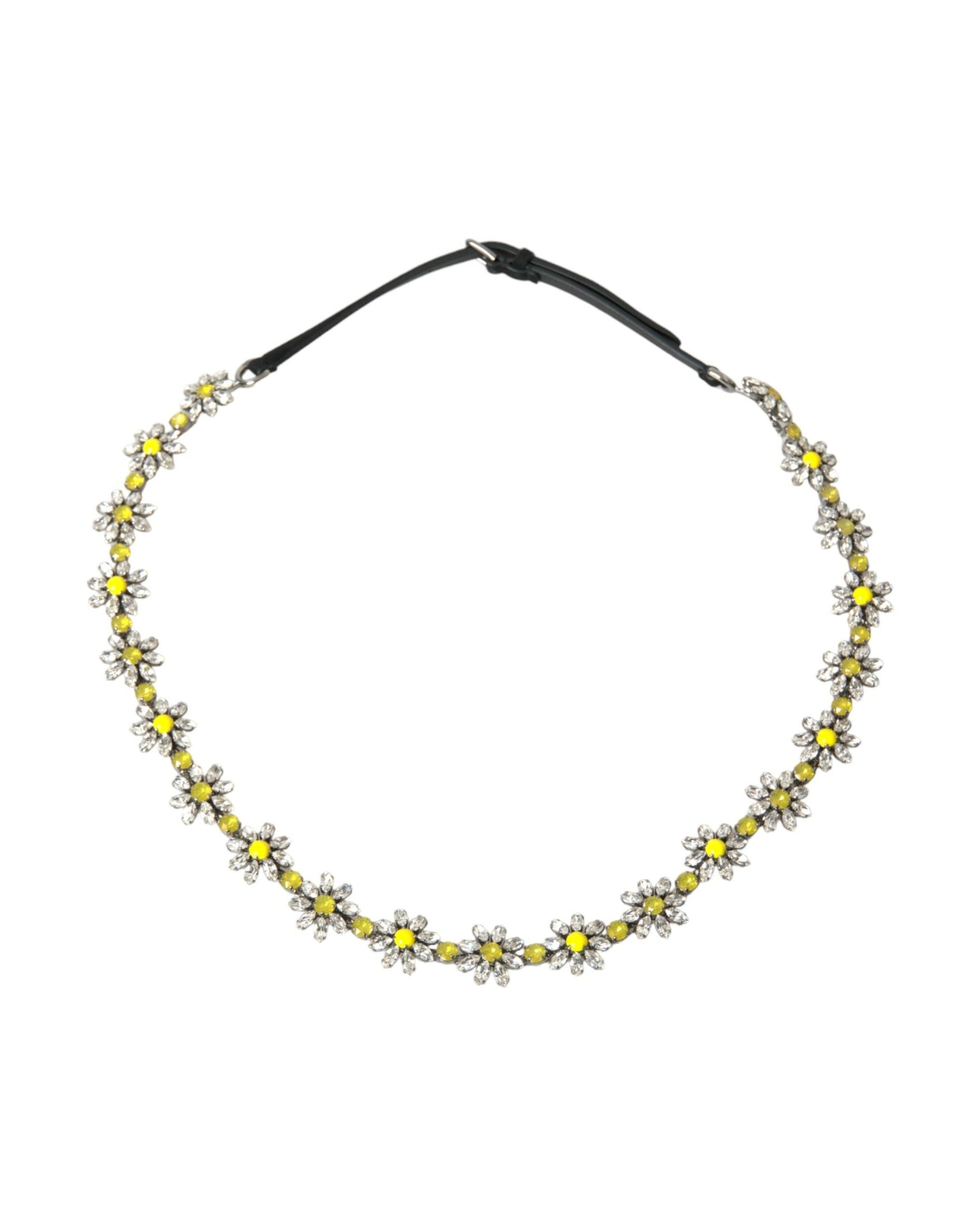 Dolce & Gabbana Elegant Crystal-Embellished Leather Belt Glam Steals