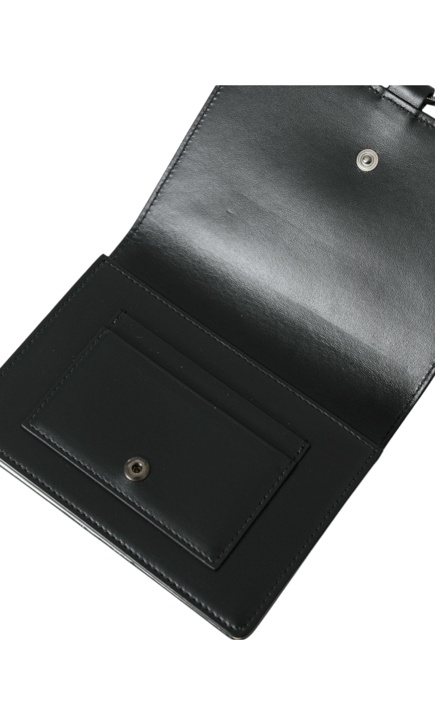 Dolce & Gabbana Elegant Crystal-Embellished Leather Card Holder Glam Steals