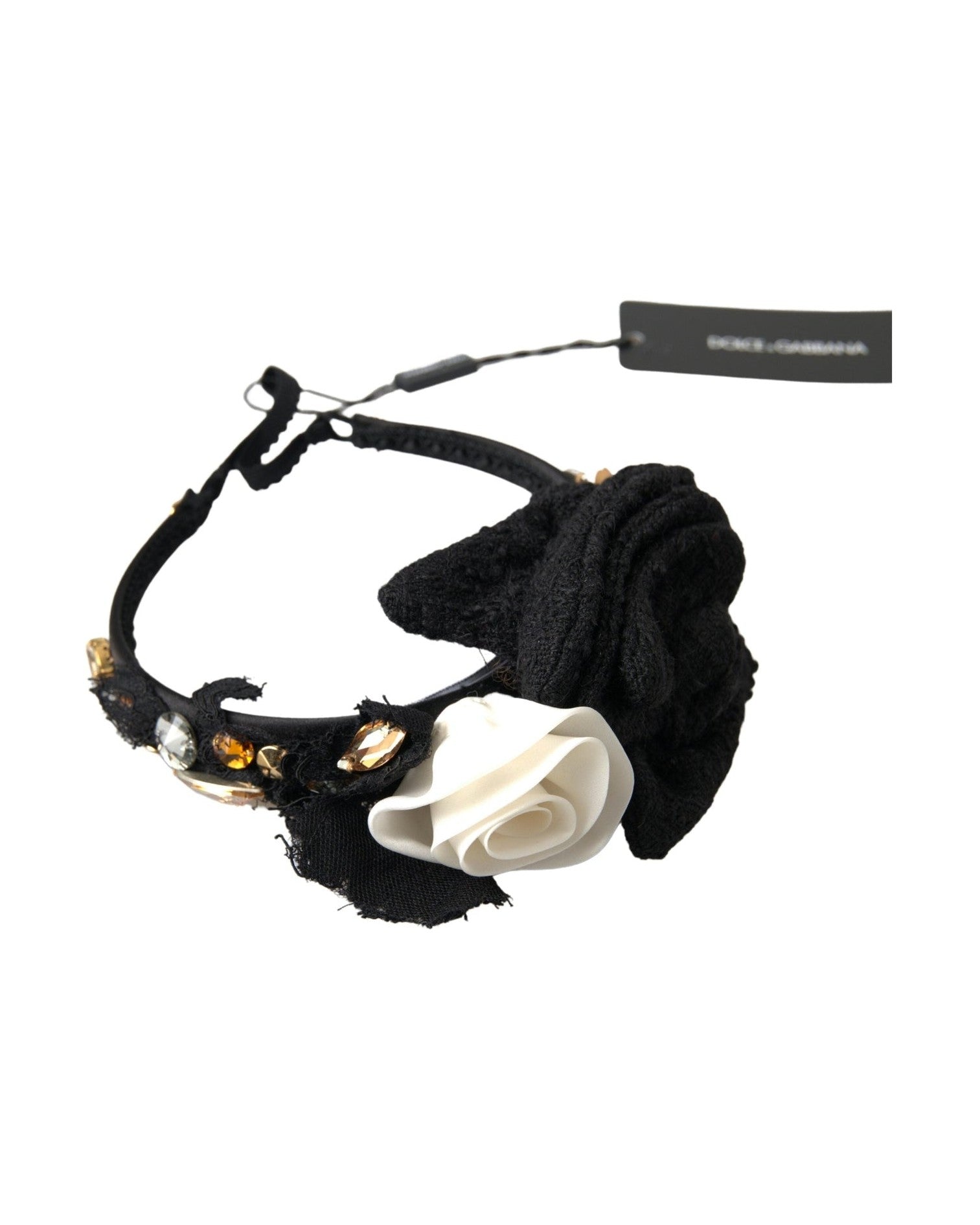 Dolce & Gabbana Elegant Crystal-Embellished Silk Diadem Glam Steals