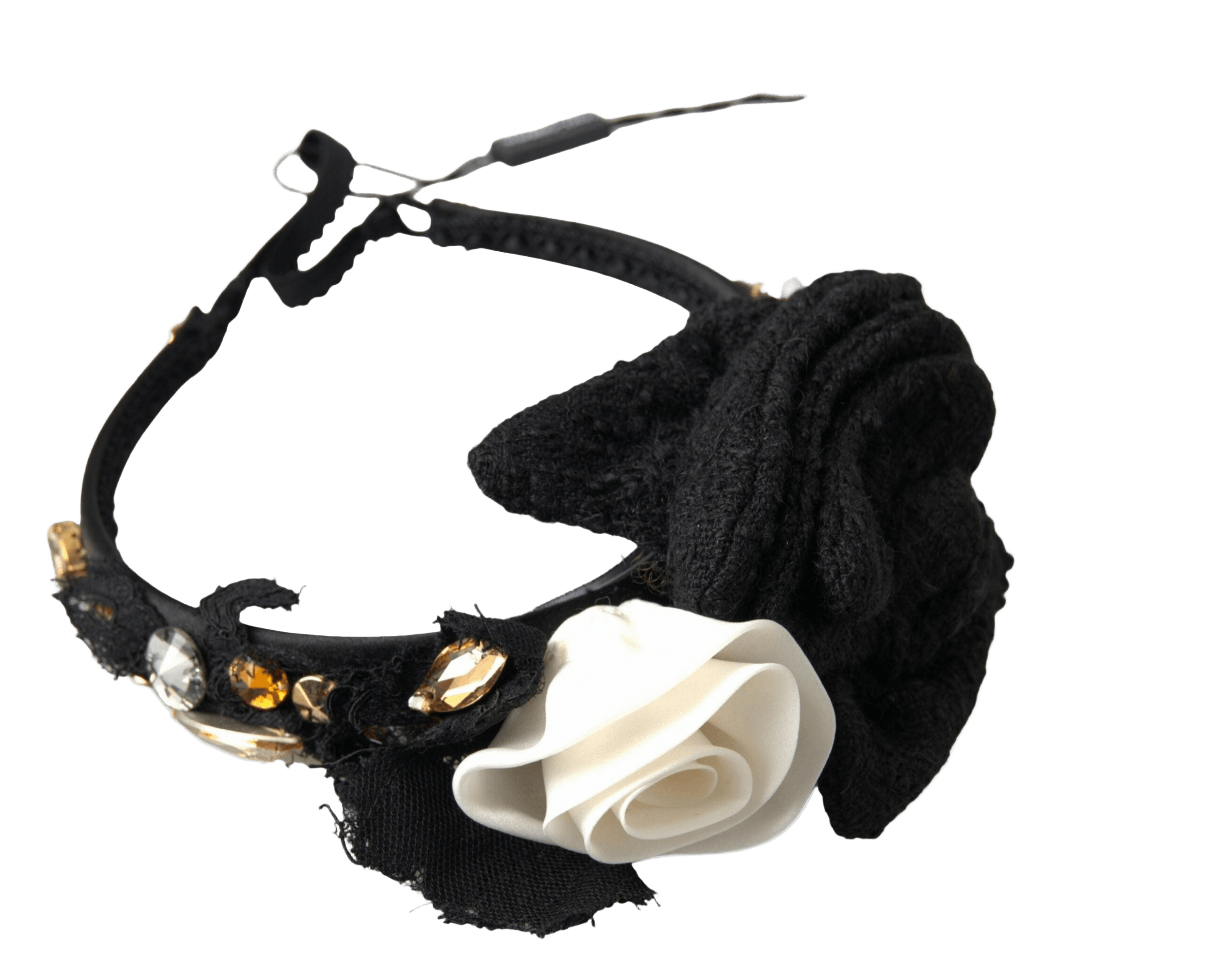 Dolce & Gabbana Elegant Crystal-Embellished Silk Diadem Glam Steals