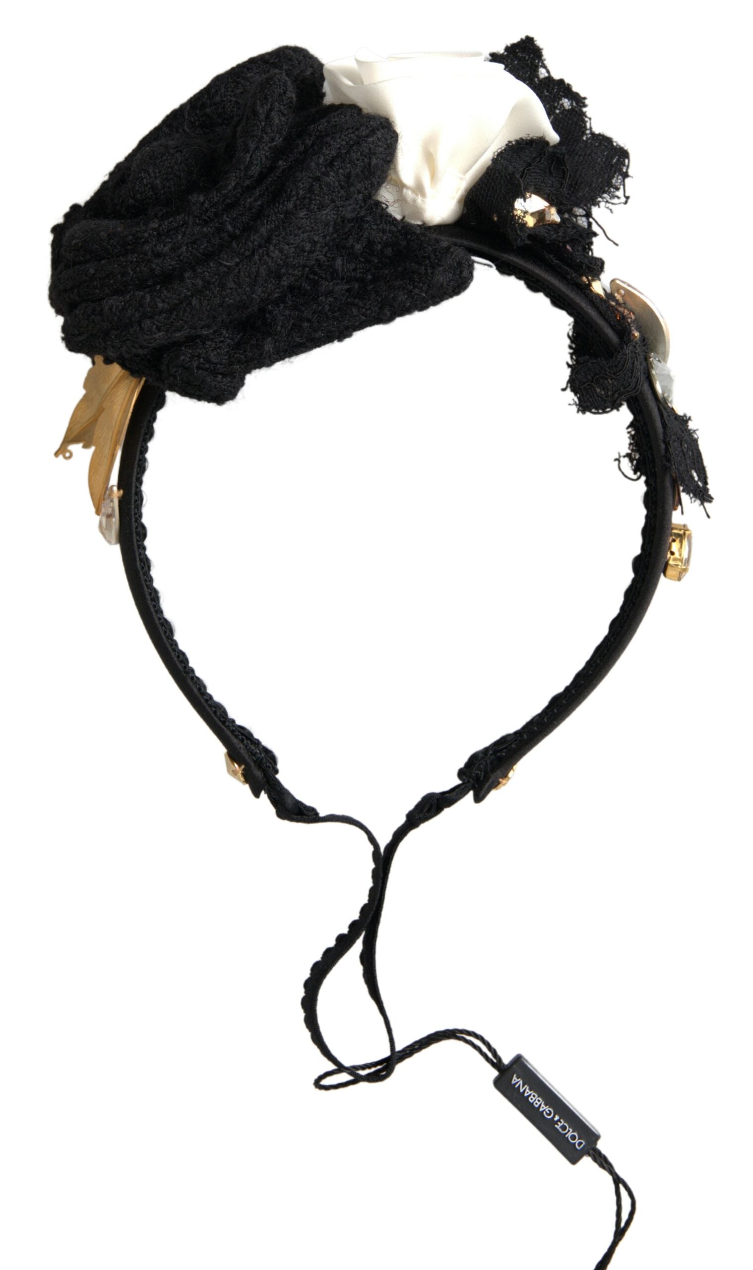 Dolce & Gabbana Elegant Crystal-Embellished Silk Diadem Glam Steals