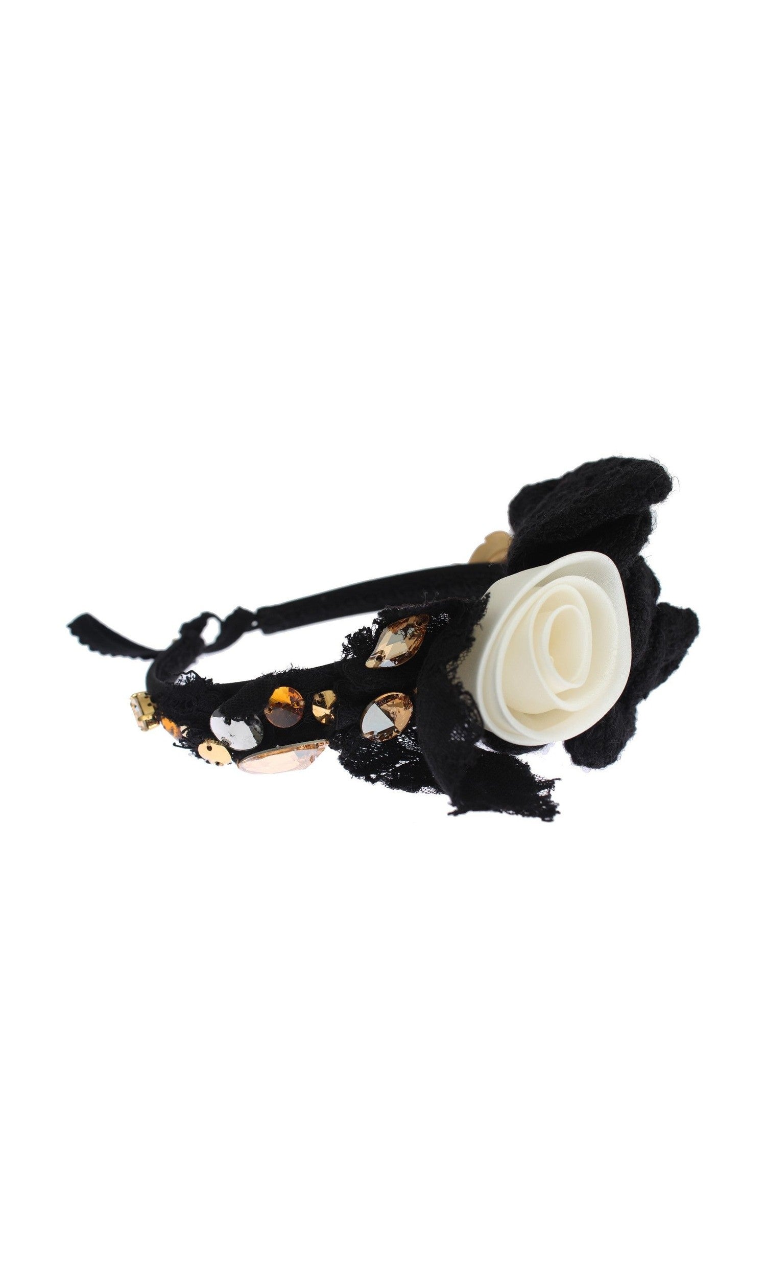 Dolce & Gabbana Elegant Crystal-Embellished Silk Diadem Glam Steals