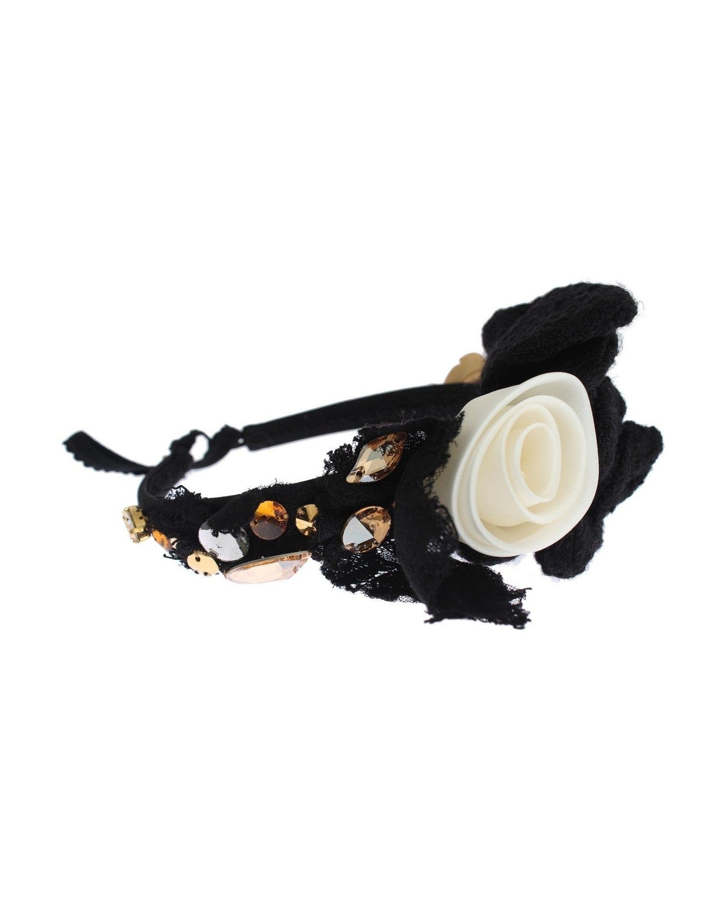 Dolce & Gabbana Elegant Crystal-Embellished Silk Diadem Glam Steals