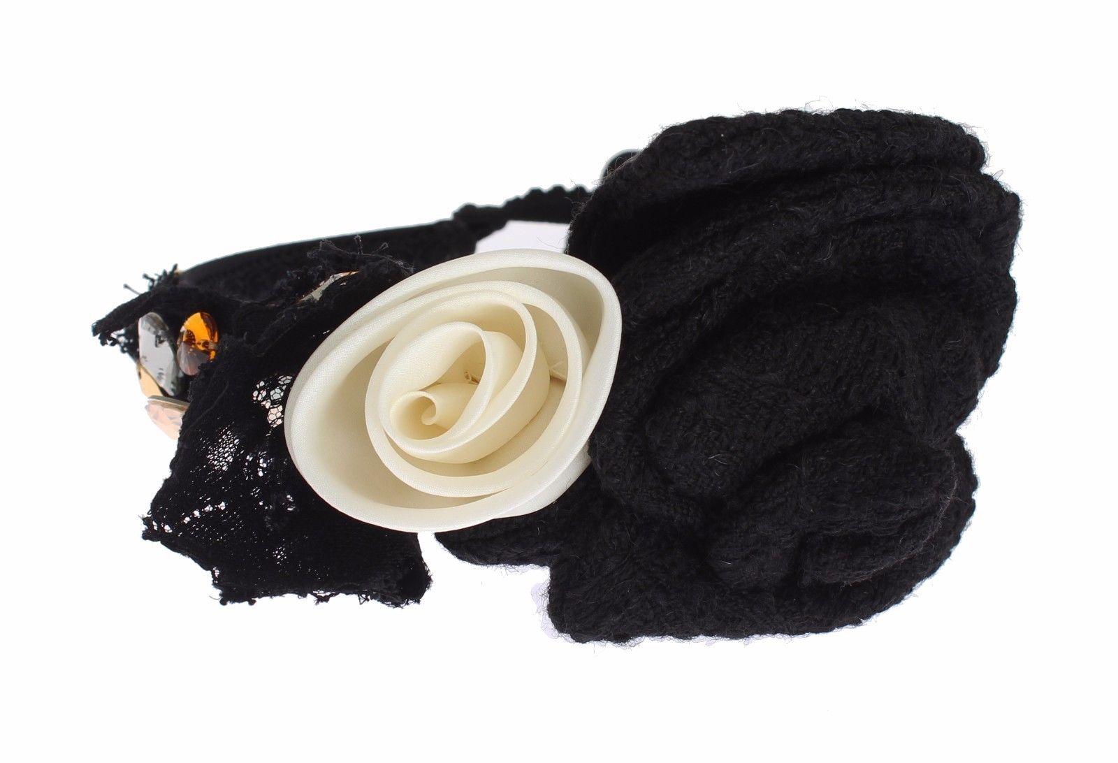 Dolce & Gabbana Elegant Crystal-Embellished Silk Diadem Glam Steals