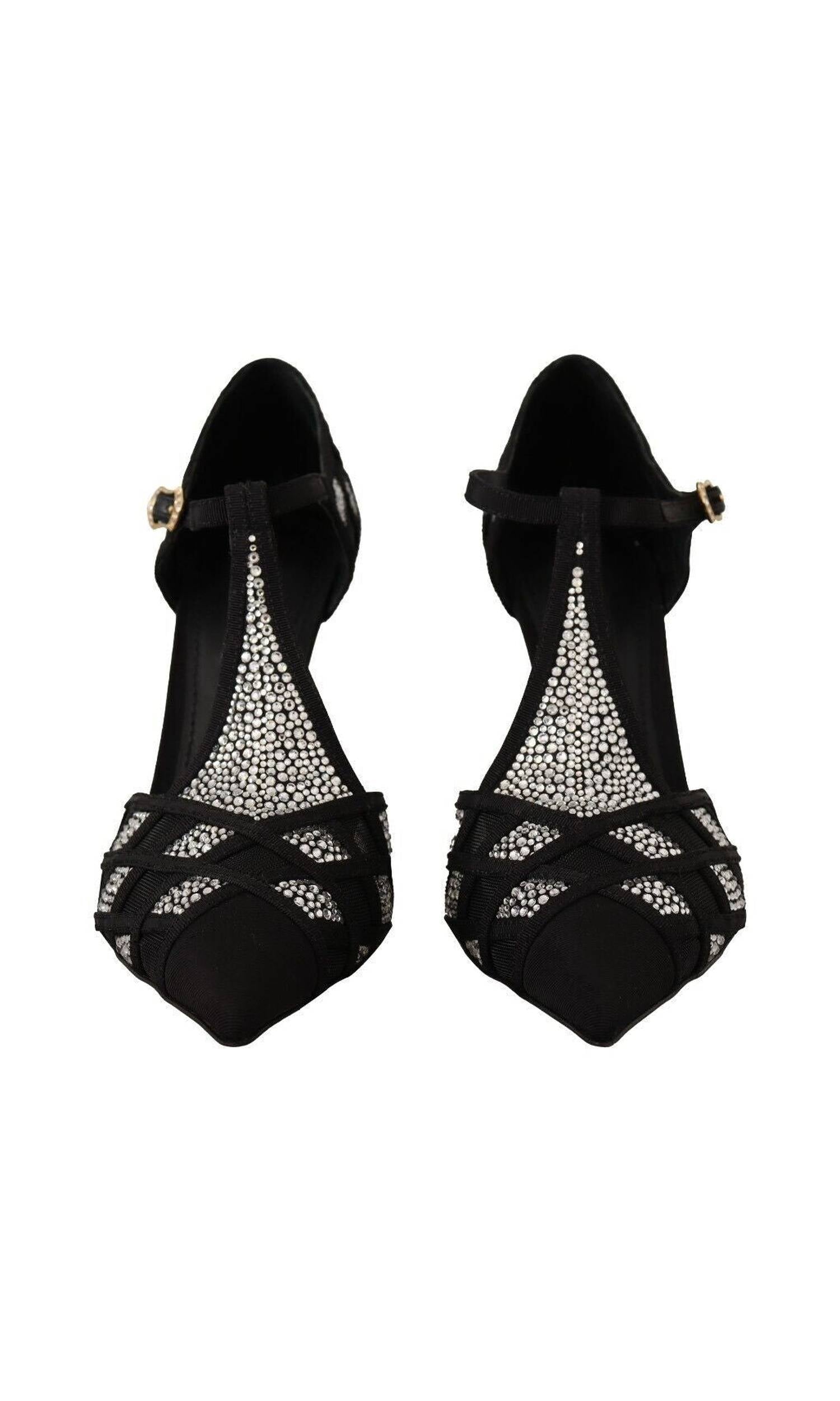 Dolce & Gabbana Elegant Crystal-Embellished Suede Pumps Glam Steals