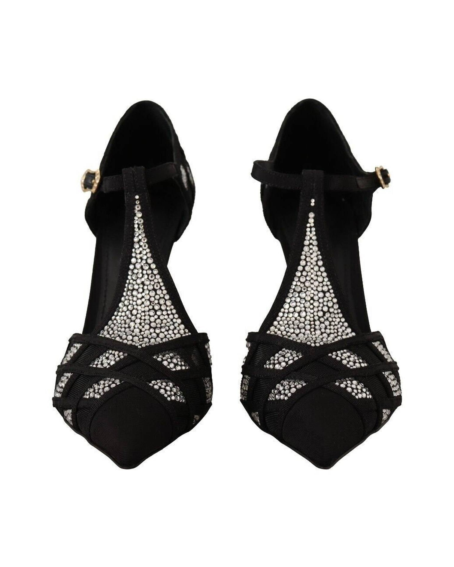 Dolce & Gabbana Elegant Crystal-Embellished Suede Pumps Glam Steals