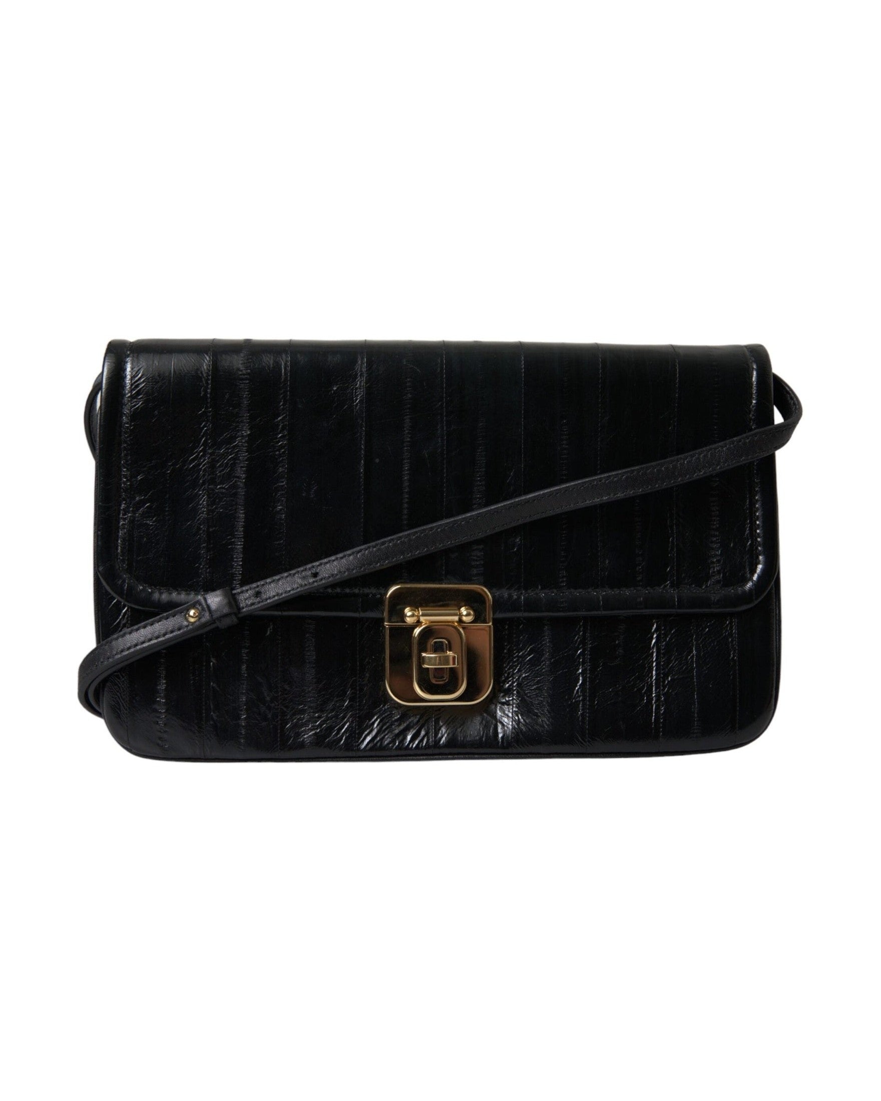 Dolce & Gabbana Elegant Eelskin Leather Shoulder Bag Glam Steals