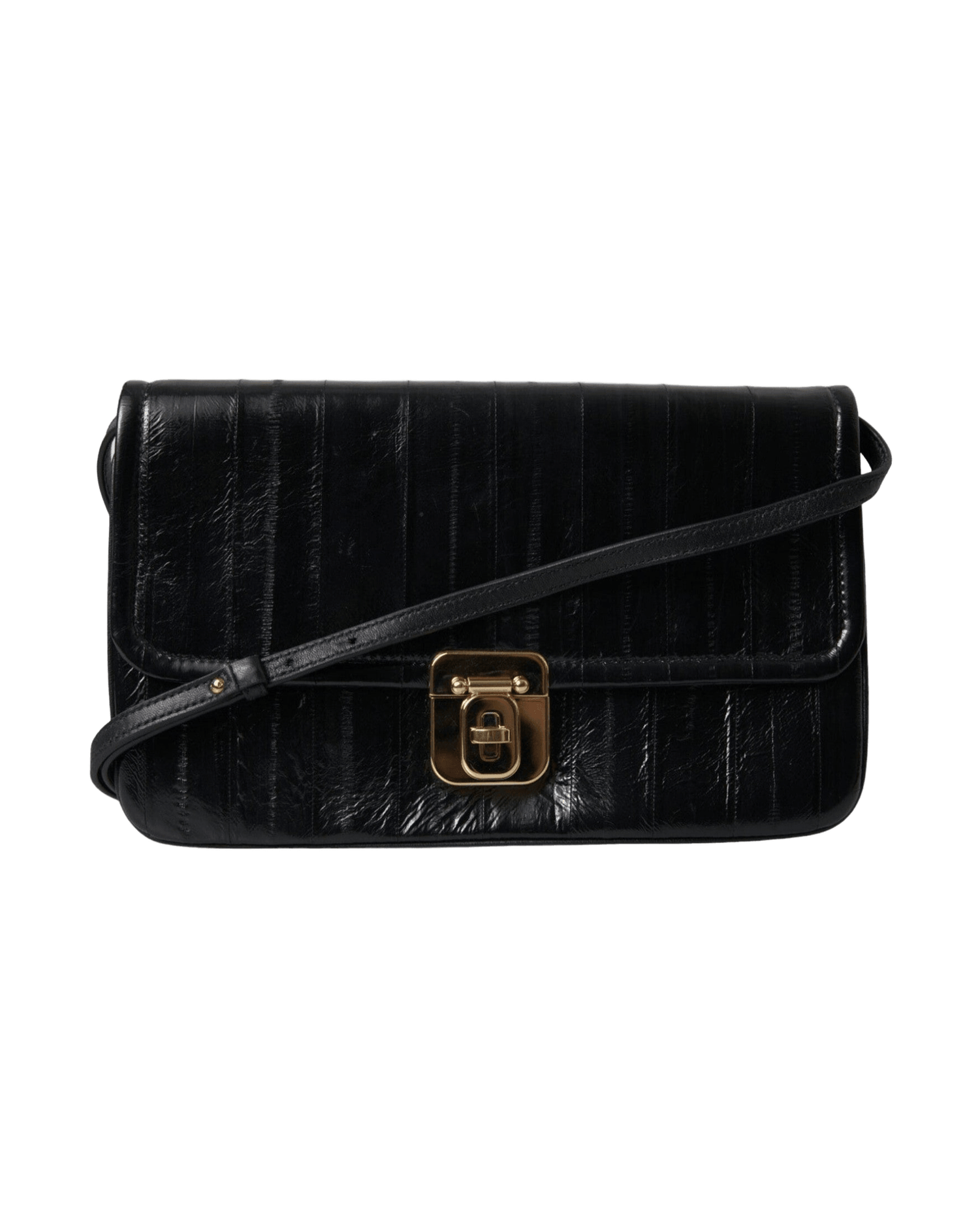 Dolce & Gabbana Elegant Eelskin Leather Shoulder Bag Glam Steals