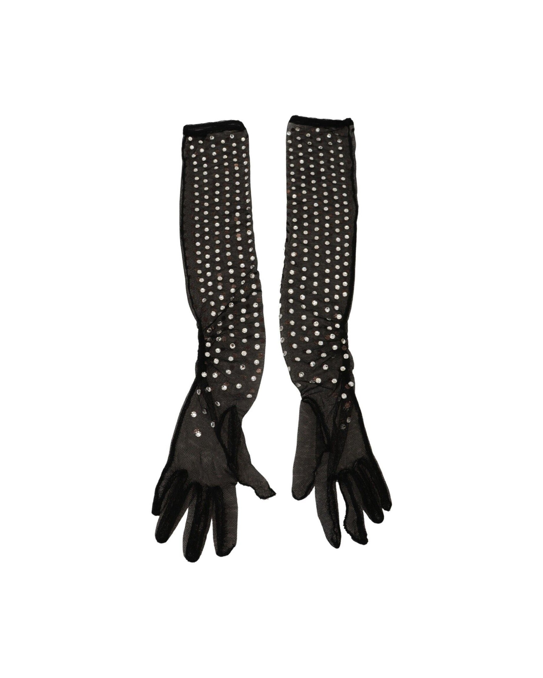 Dolce & Gabbana Elegant Elbow Length Black Gloves Glam Steals