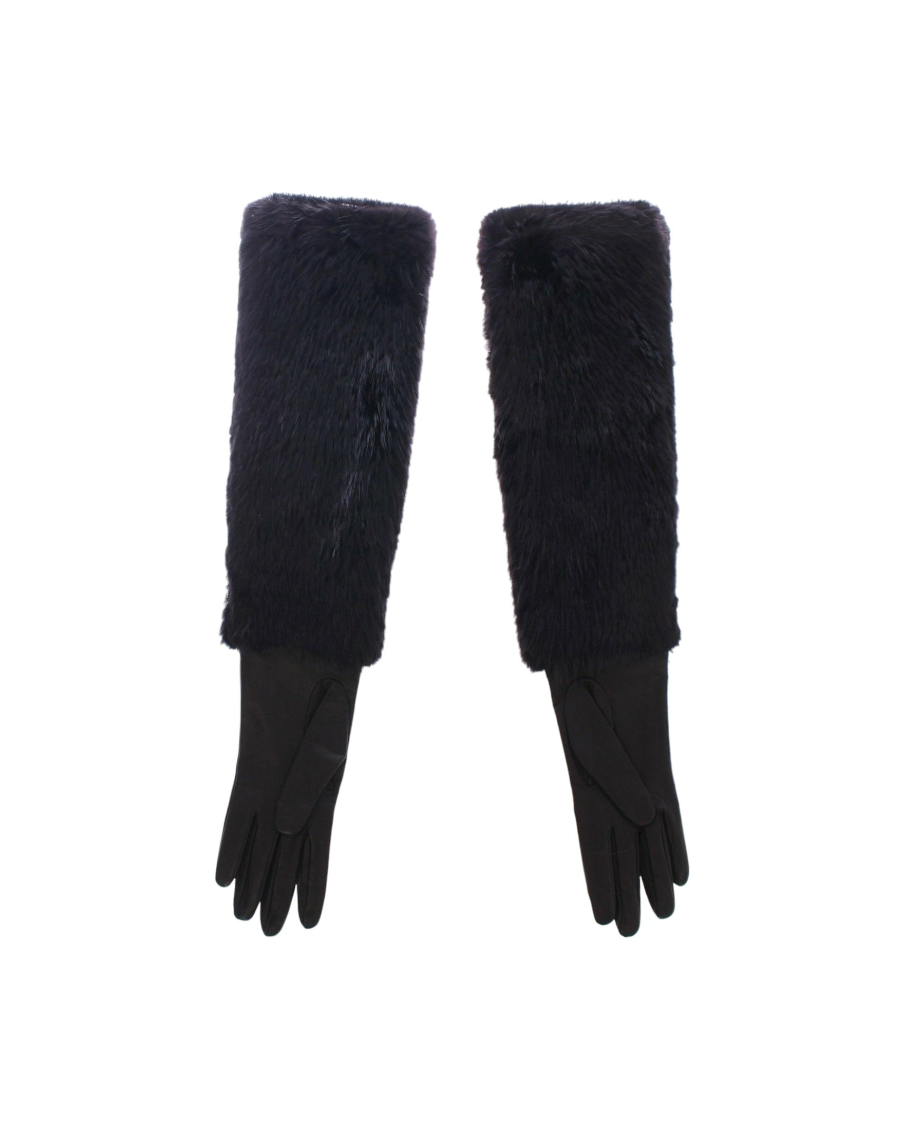 Dolce & Gabbana Elegant Elbow Length Leather Gloves Glam Steals
