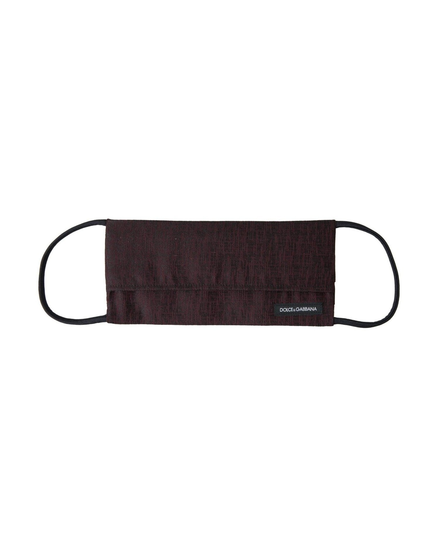 Dolce & Gabbana Elegant Face Mask With Logo Maroon Detail Glam Steals