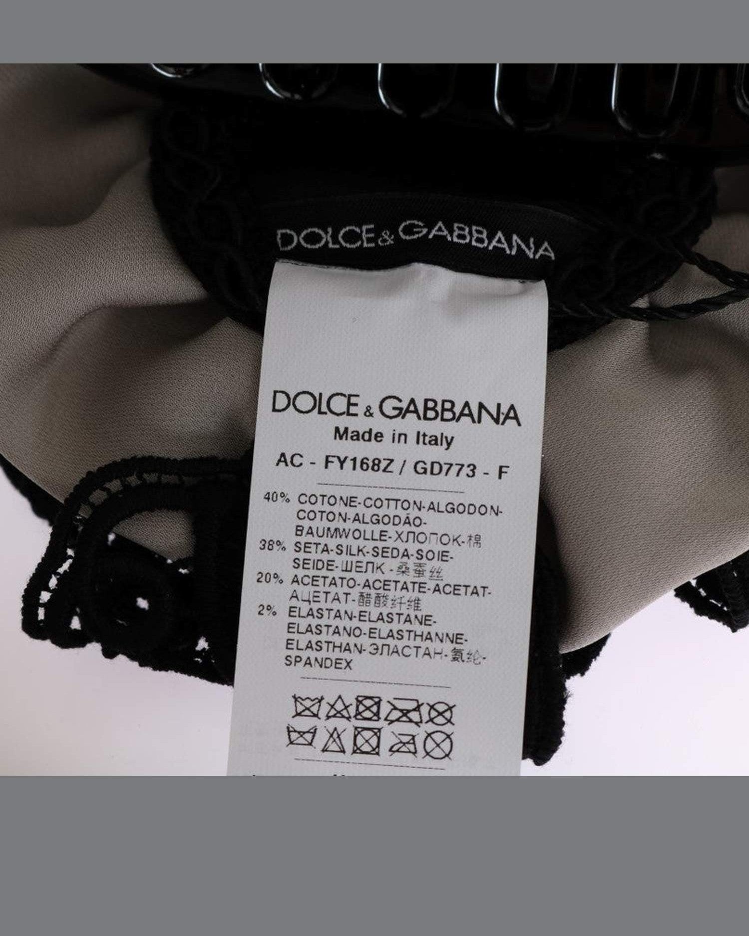 Dolce & Gabbana Elegant Floral Lace Hair Claw Glam Steals