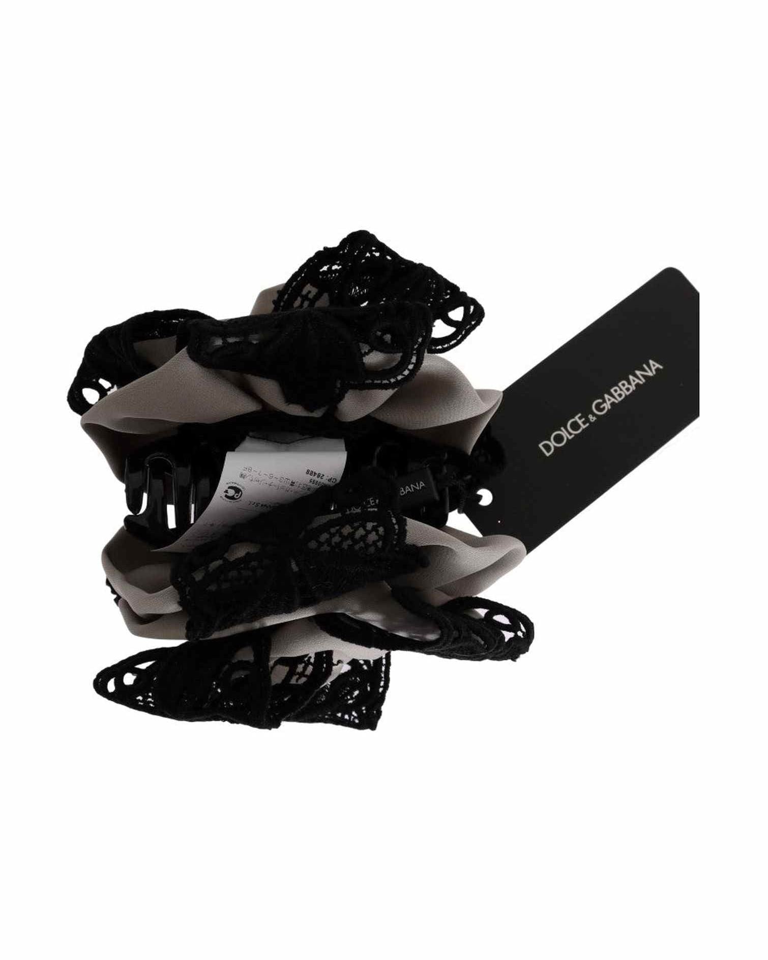 Dolce & Gabbana Elegant Floral Lace Hair Claw Glam Steals