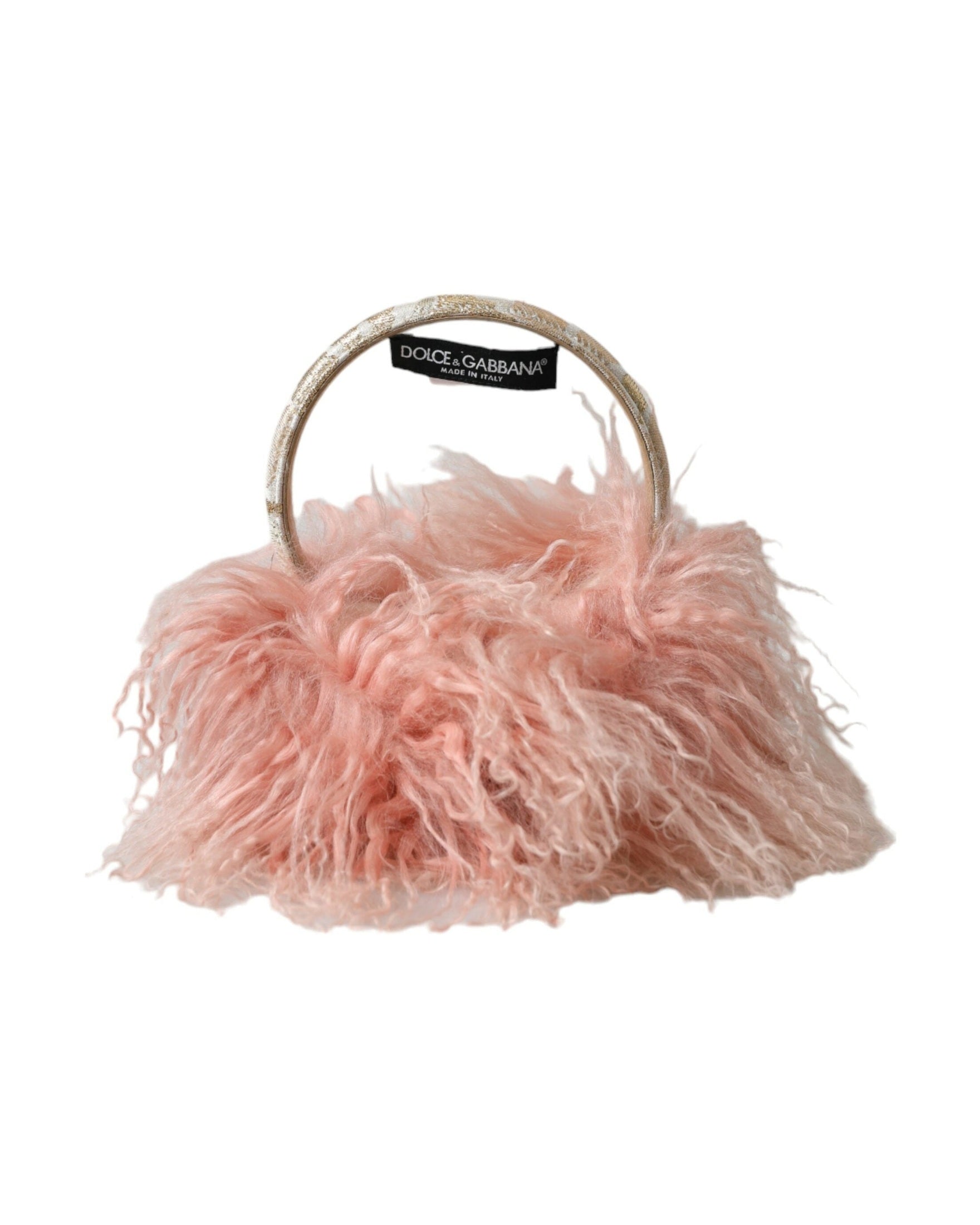 Dolce & Gabbana Elegant Fur Earmuffs - Winter Chic Pink Accessory Glam Steals