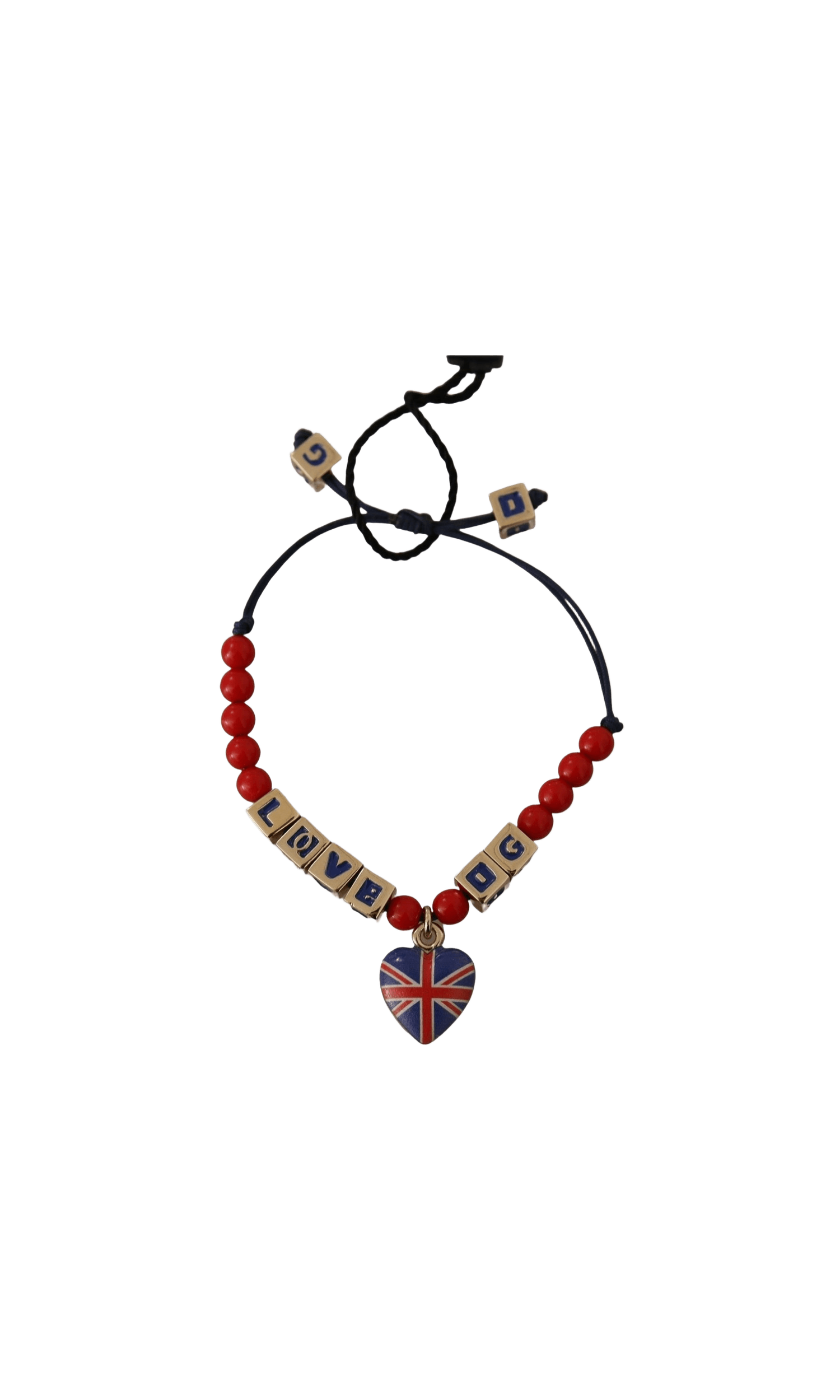 Dolce & Gabbana Elegant , Glass & Zama Blue Red Bracelet Glam Steals