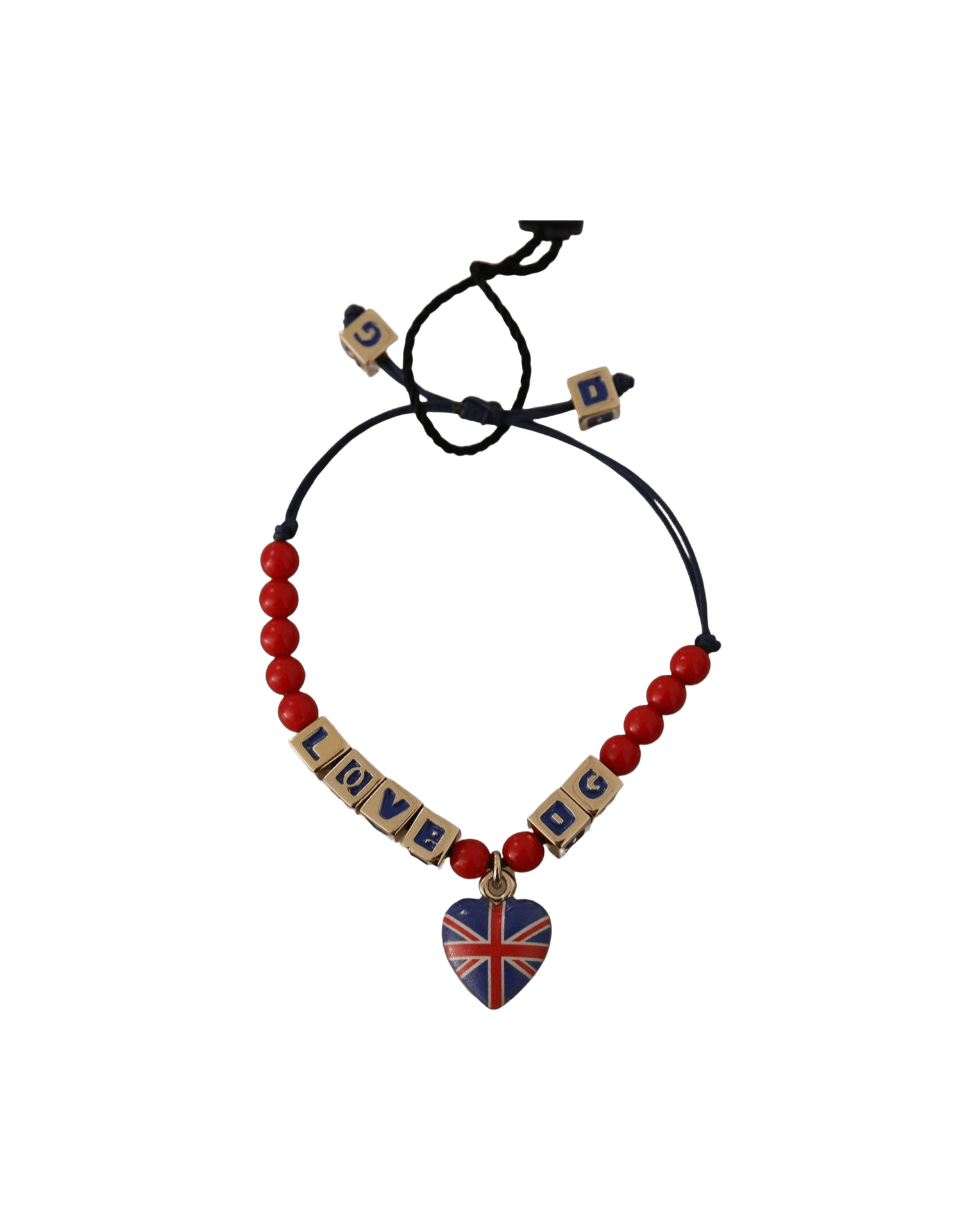 Dolce & Gabbana Elegant , Glass & Zama Blue Red Bracelet Glam Steals