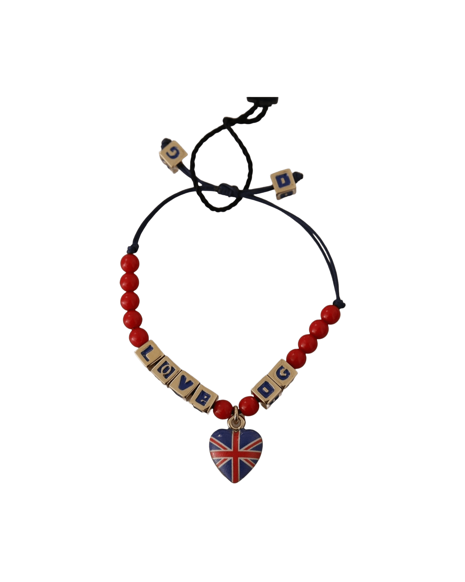 Dolce & Gabbana Elegant , Glass & Zama Blue Red Bracelet Glam Steals