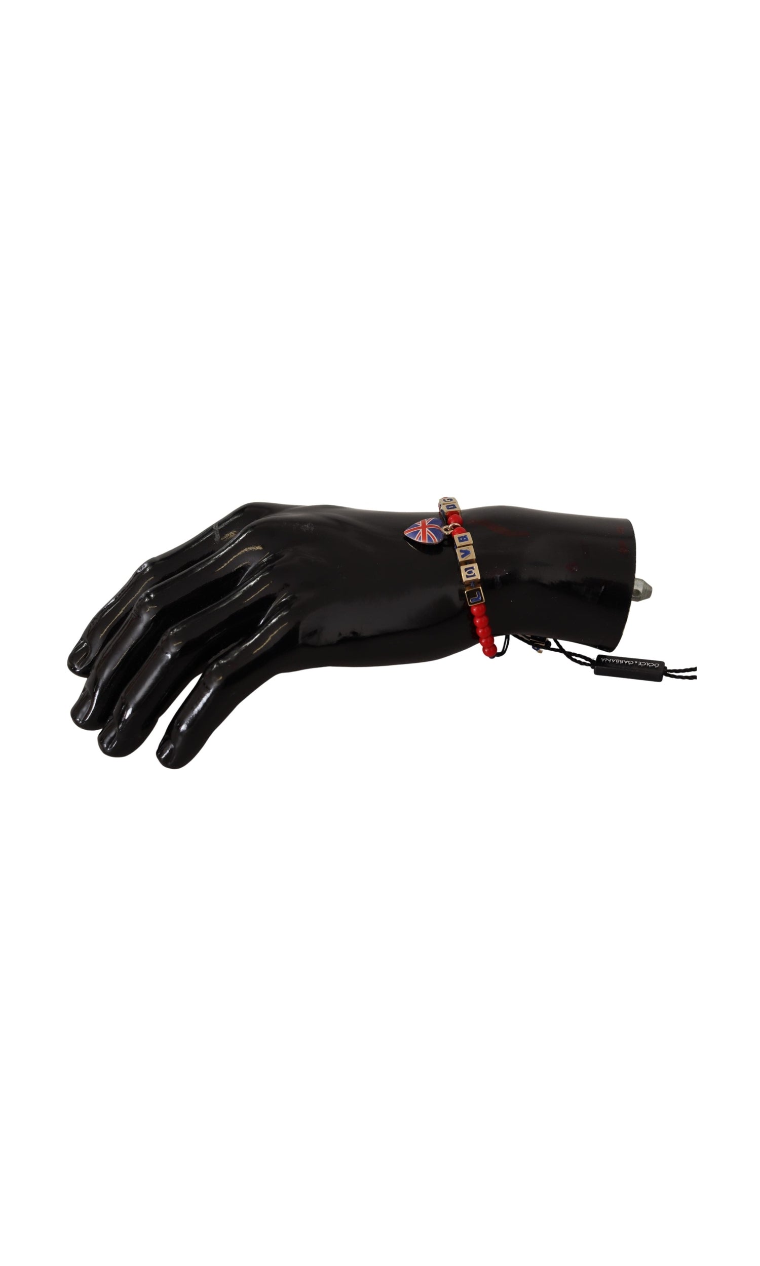 Dolce & Gabbana Elegant , Glass & Zama Blue Red Bracelet Glam Steals
