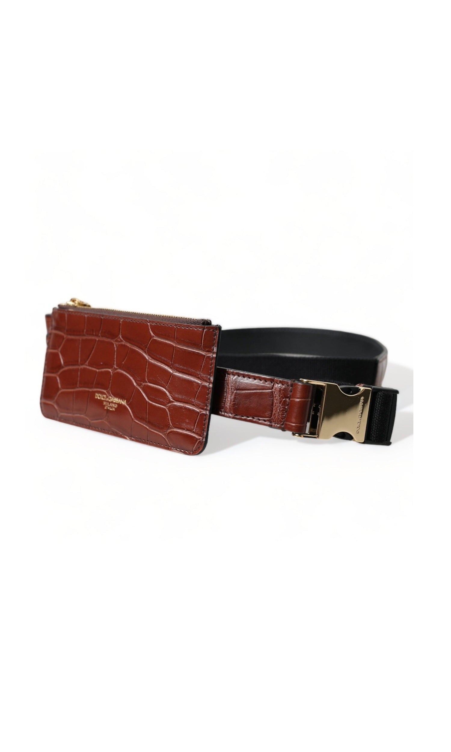 Dolce & Gabbana Elegant Leather Airpod & Coin Purse Duo Glam Steals