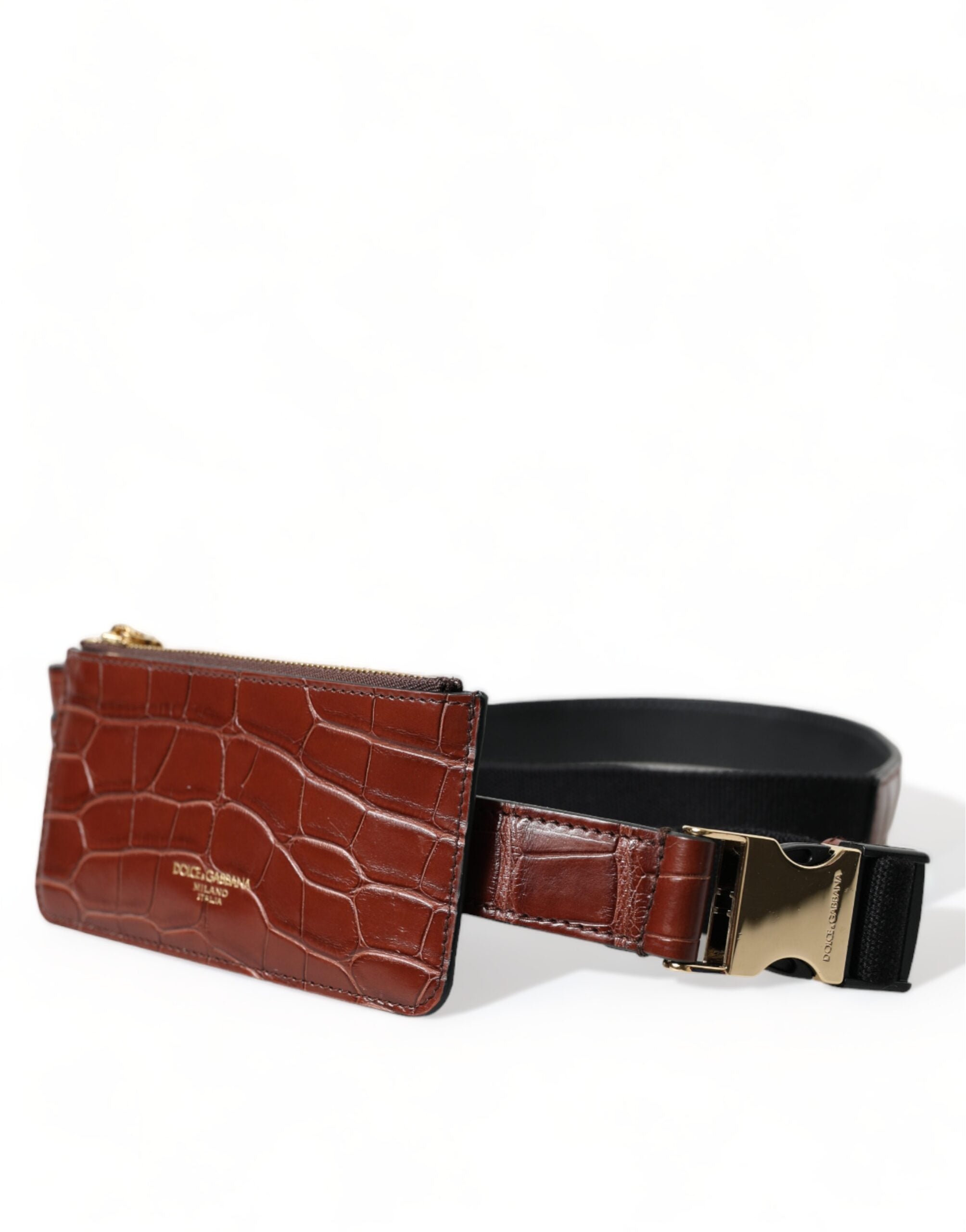 Dolce & Gabbana Elegant Leather Airpod & Coin Purse Duo Glam Steals