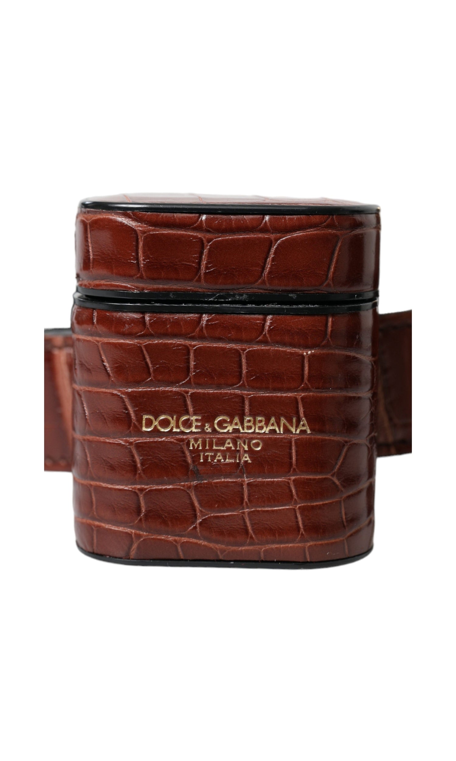 Dolce & Gabbana Elegant Leather Airpod & Coin Purse Duo Glam Steals