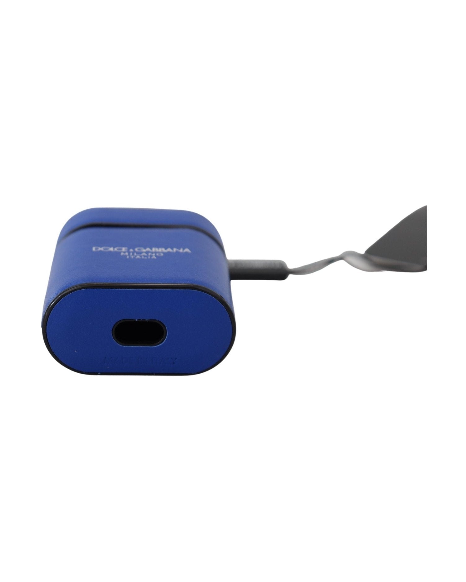 Dolce & Gabbana Elegant Leather Airpods Blue Case Glam Steals