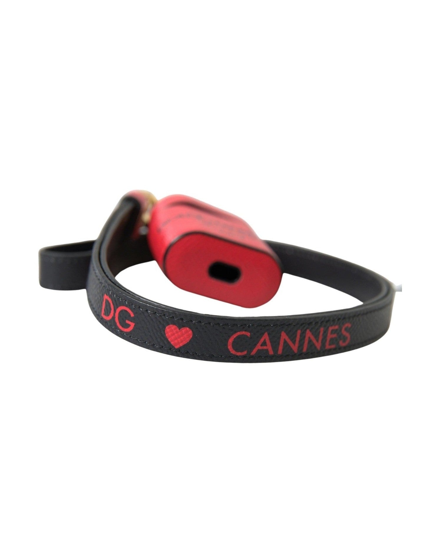 Dolce & Gabbana Elegant Leather Airpods Case In Black Red And Glam Steals
