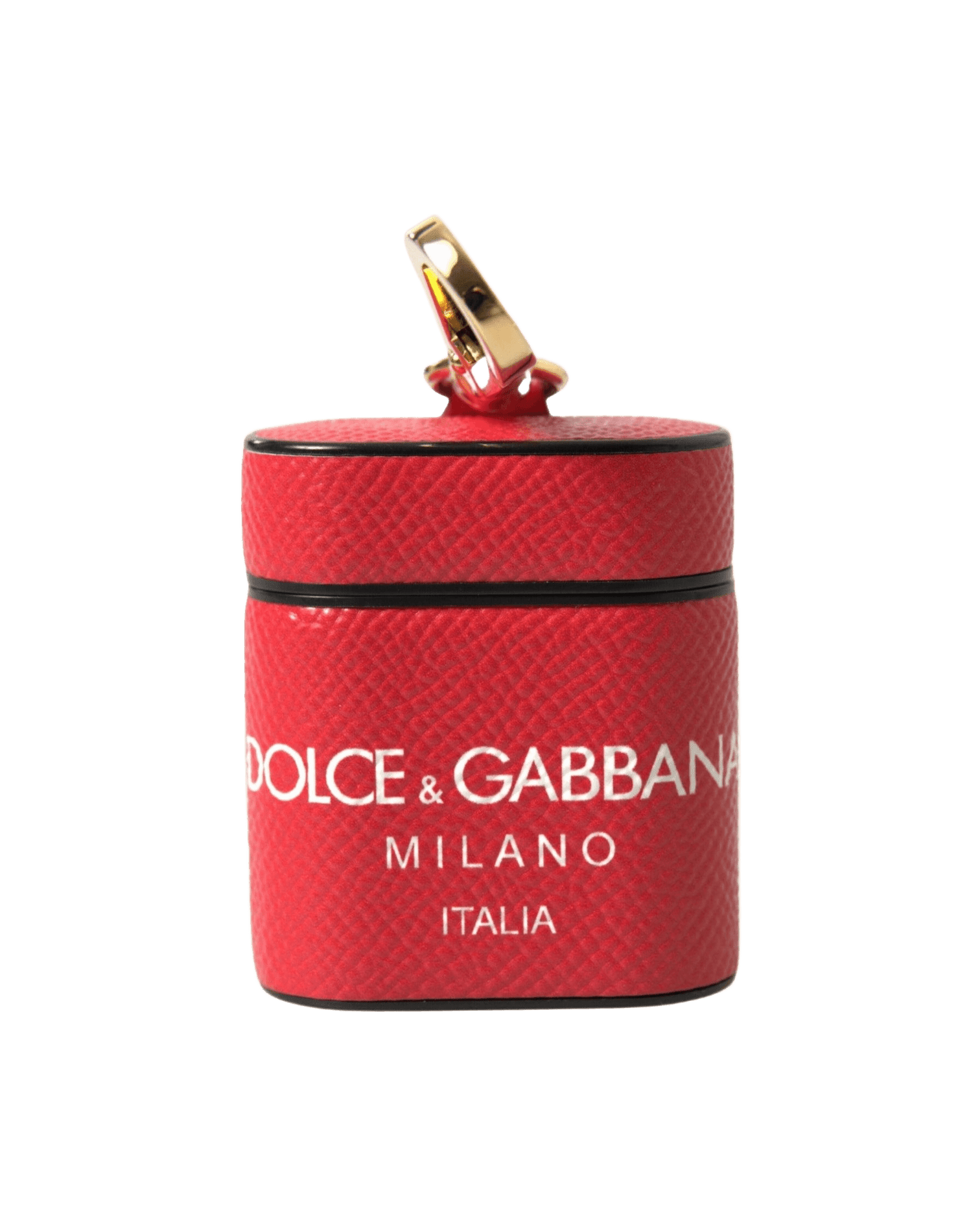 Dolce & Gabbana Elegant Leather Airpods Red Case Glam Steals