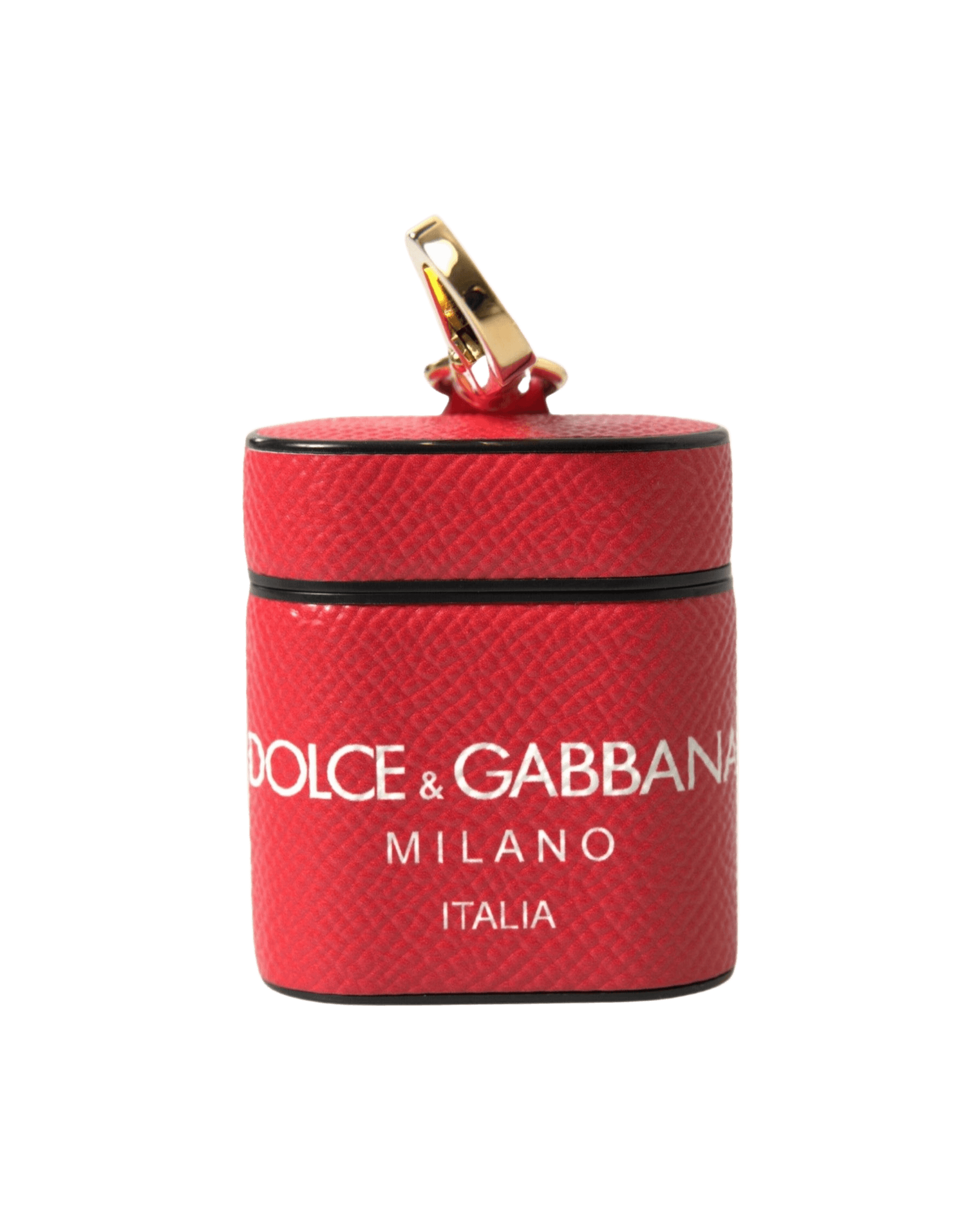 Dolce & Gabbana Elegant Leather Airpods Red Case Glam Steals