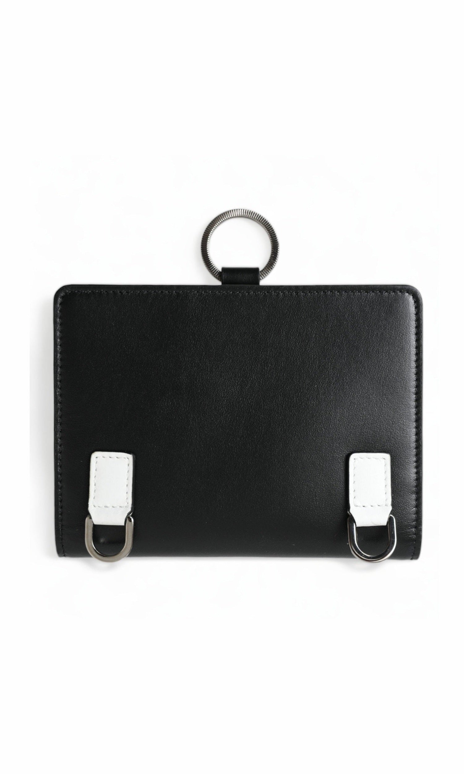 Dolce & Gabbana Elegant Leather Crystal Card Holder Black Wallet Glam Steals