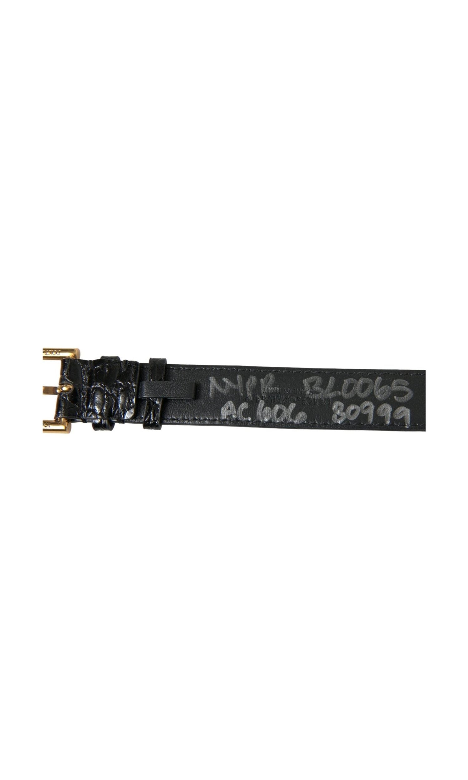 Dolce & Gabbana Elegant Leather Gold Black Bracelet Glam Steals